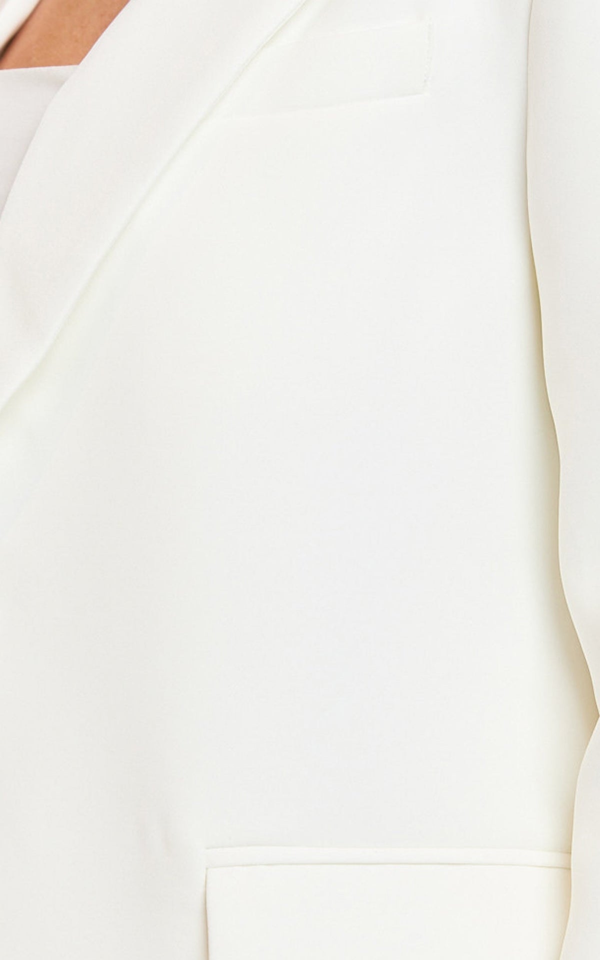 Selena Blazer - Oversized Single Breasted Blazer in Cream