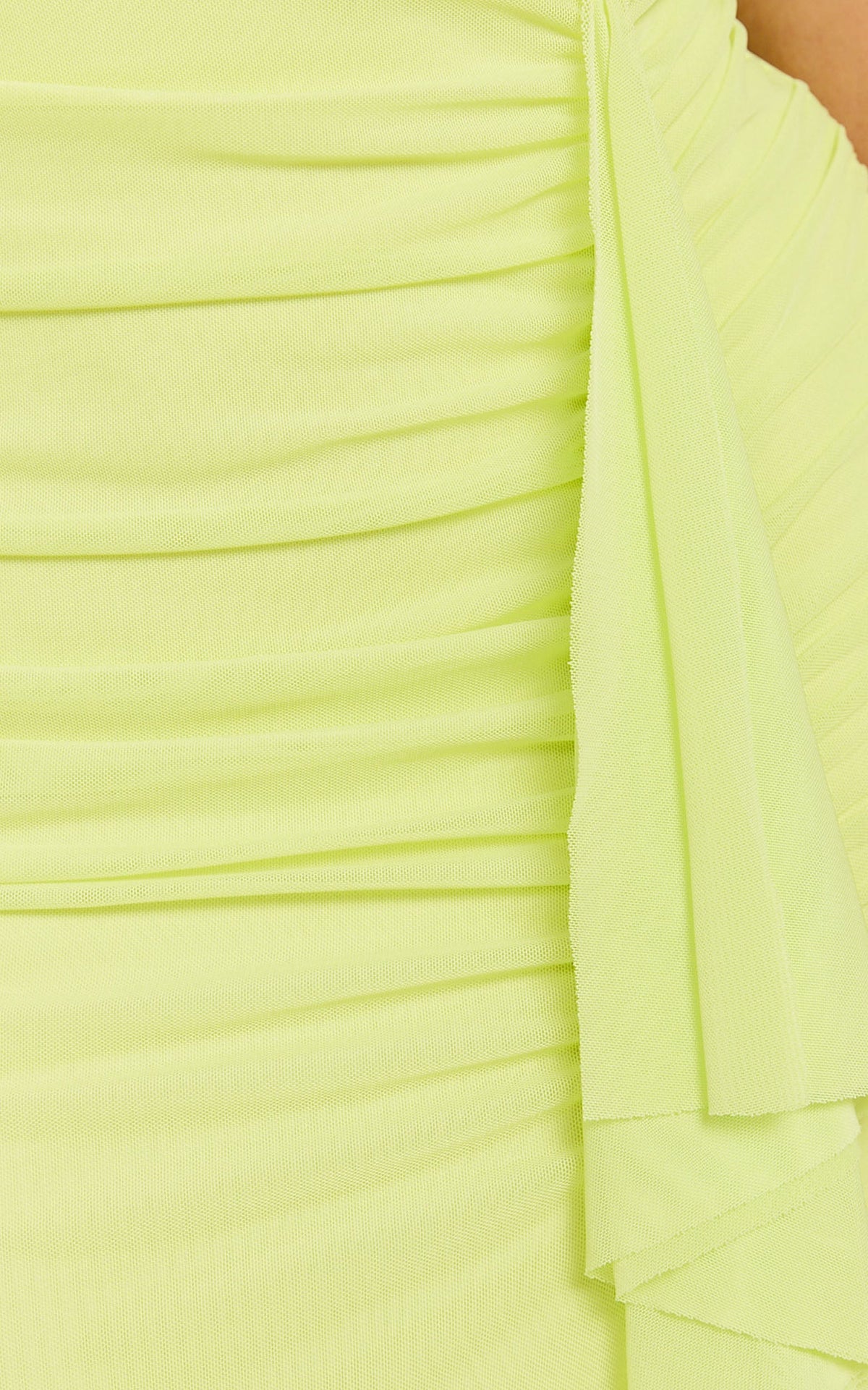 Silvana Midi Dress - Halter Ruched Side Split Dress in Citrus