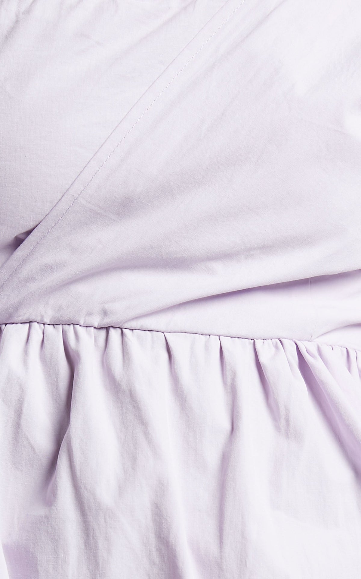 Sula Mini Dress - Asymmetric Off One Shoulder Puff Sleeve Dress in Lilac
