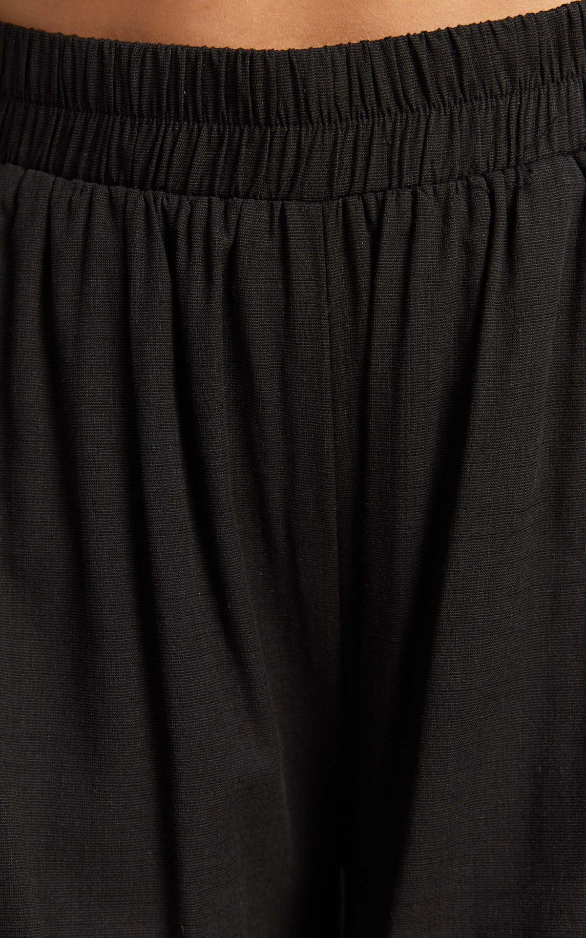 Tamara Pants - High Elasticated Waist Wide Leg Pants in Black