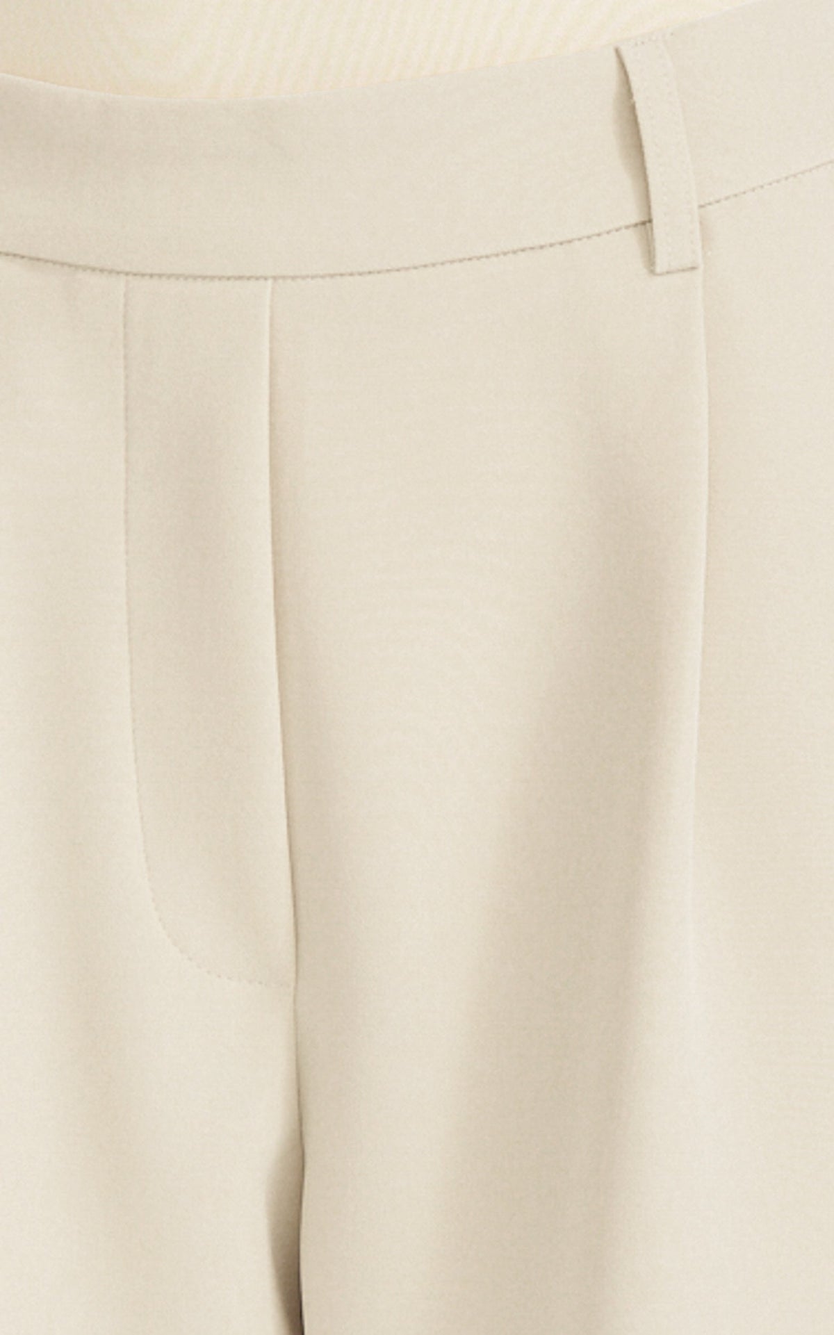 Tessa Pants - Elastic Back Pull On Tailored Pants in Beige