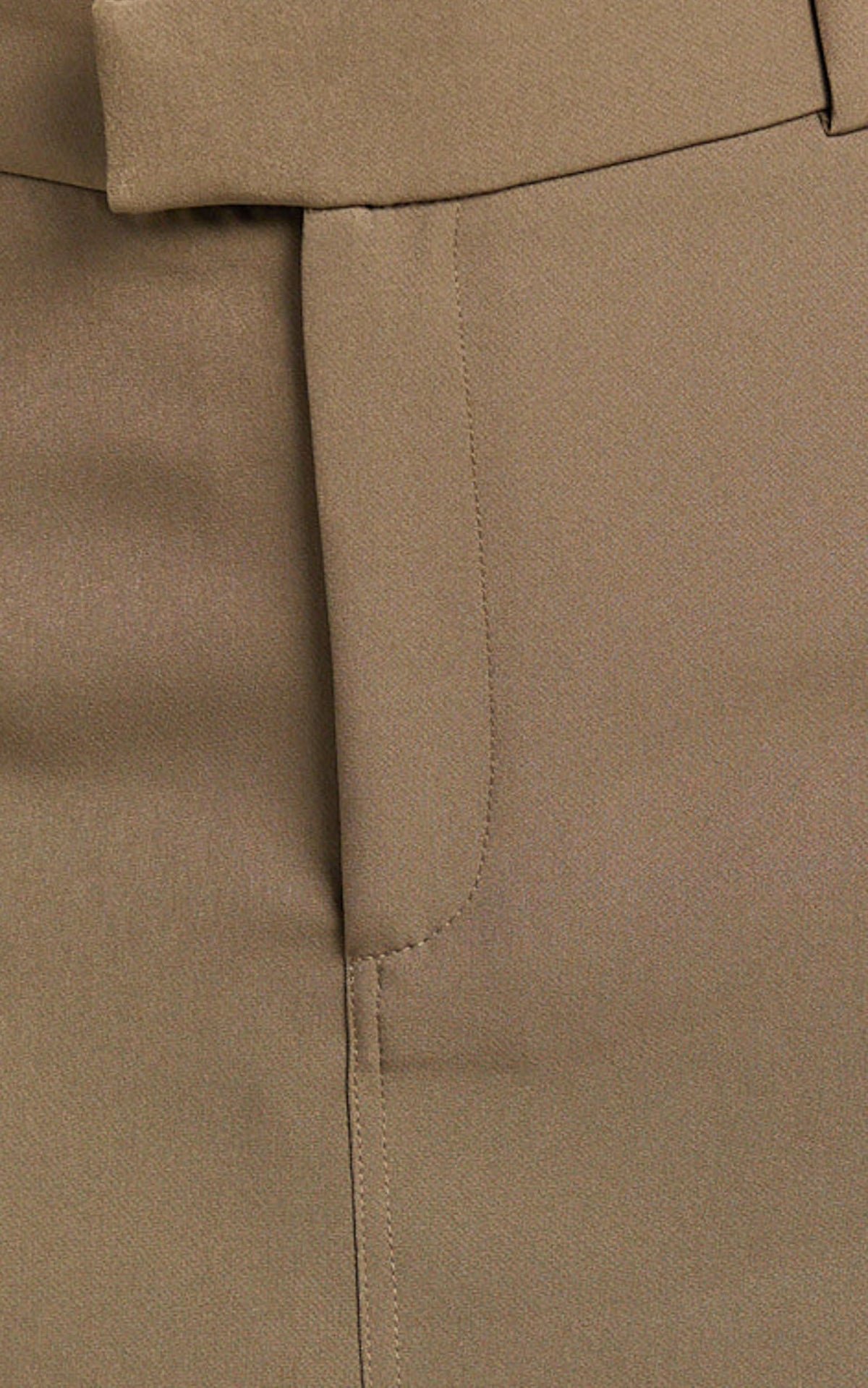 Ursula Mini Skirt - Structured Tailored Skirt in Mocha