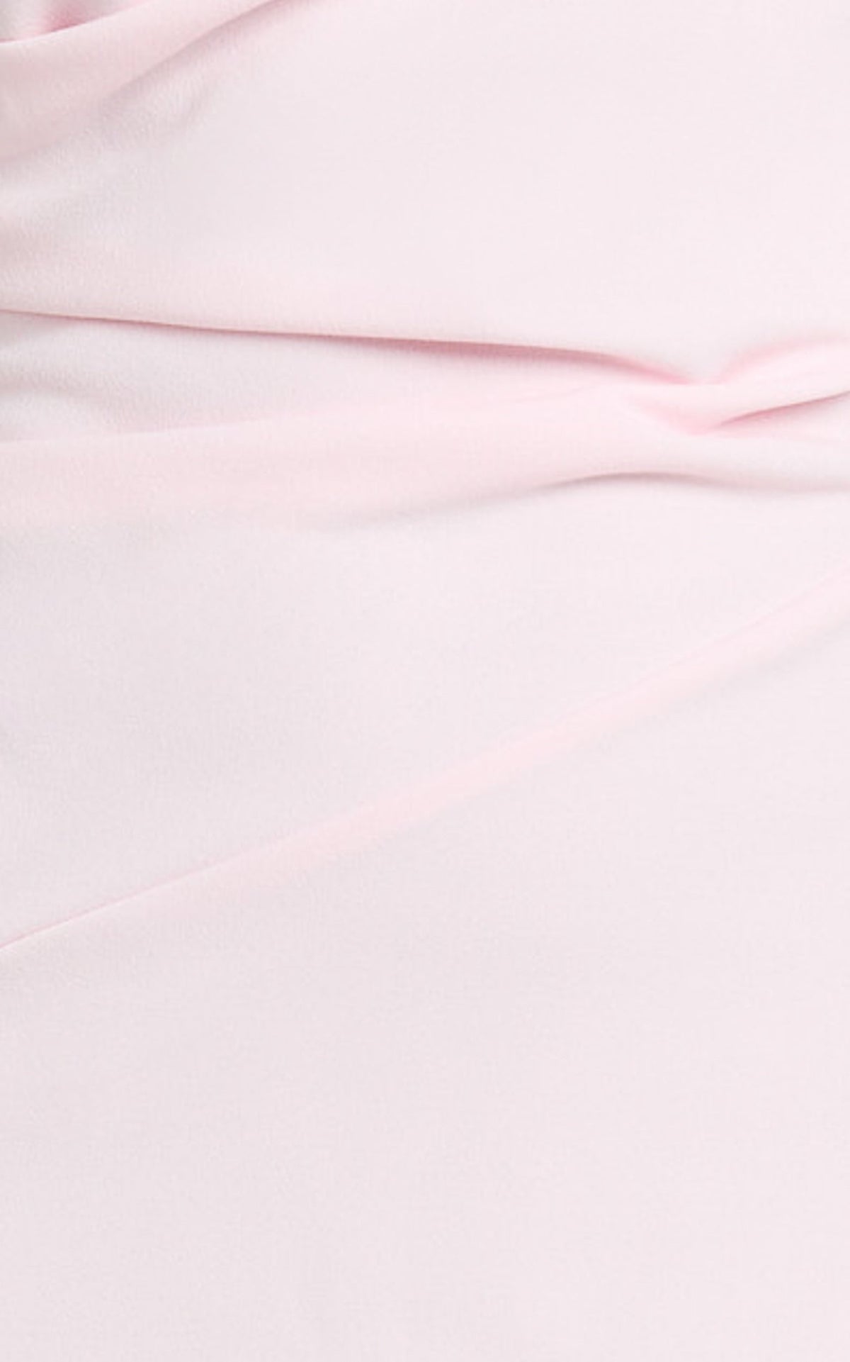 Visenta Midi Dress - Asymmetrical Sleeve Dress in Pink