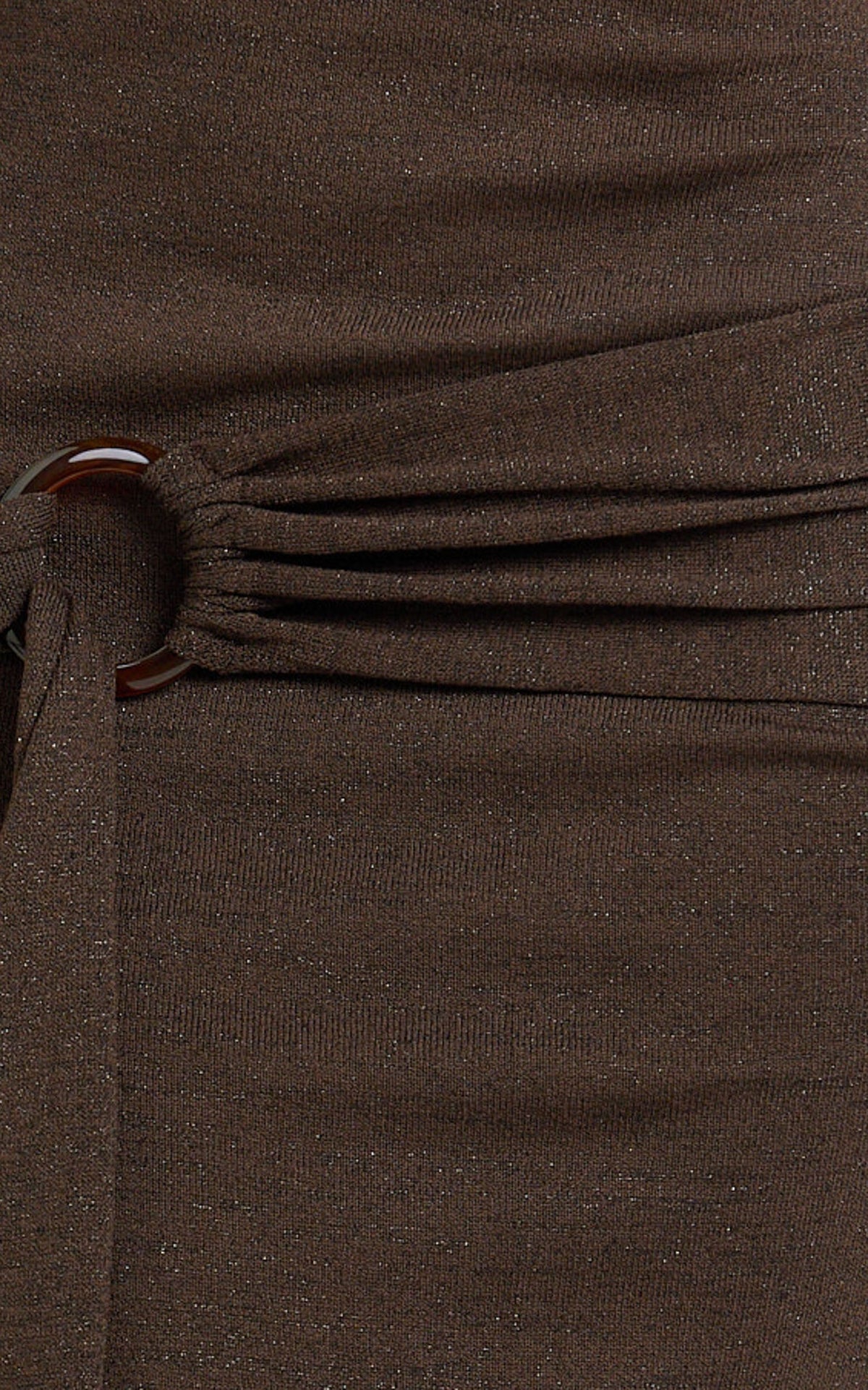 Viviana Maxi Dress - Knit Strapless Tie Waist Maxi Dress in Chocolate