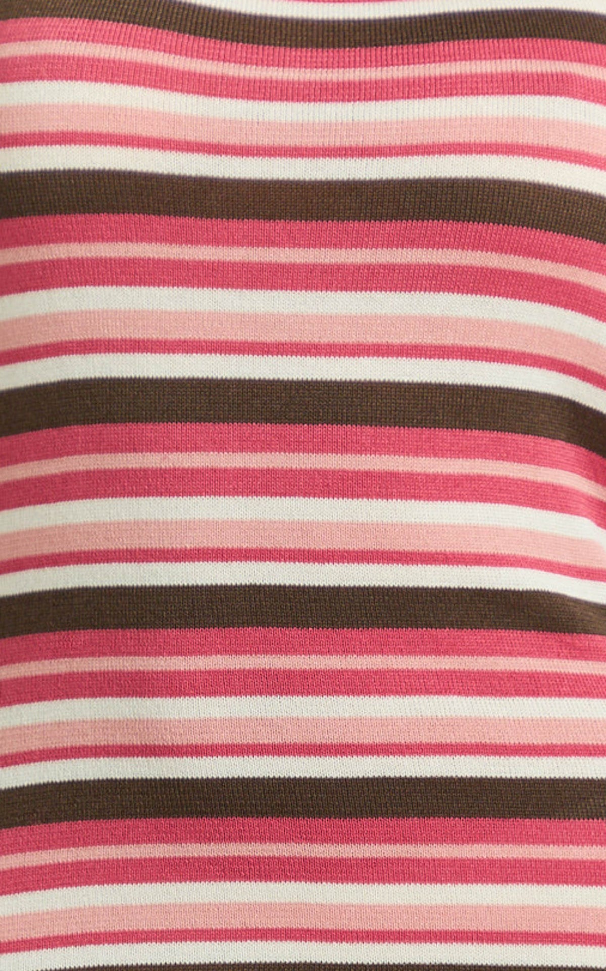 Yasmine Maxi Dress - Boat Neck Backless Stripe Knit Stripe Dress in Multi