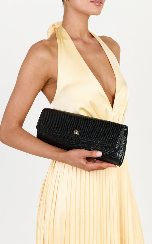 Billini - Maddison Clutch Bag in Black Scale
