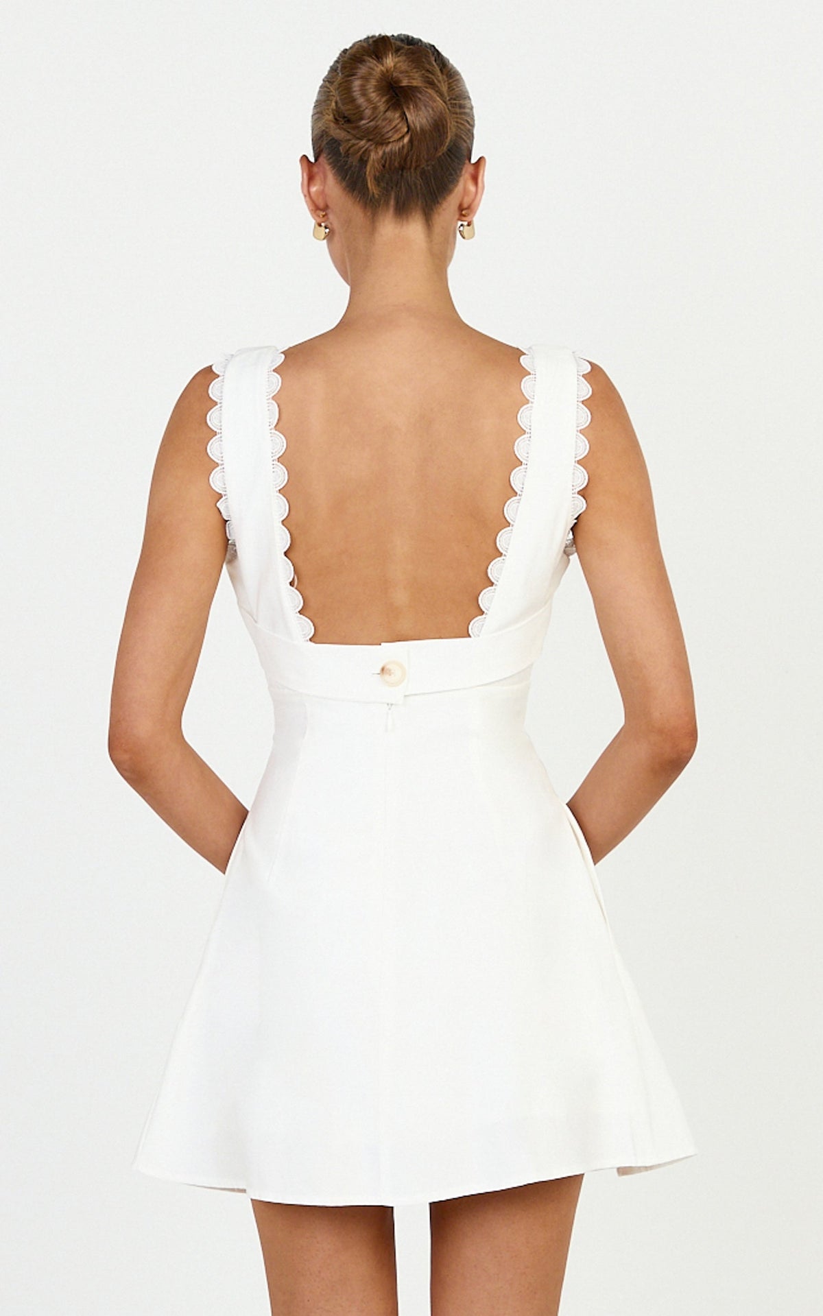 Tracey Mini Dress - Fit And Flare Dress in White
