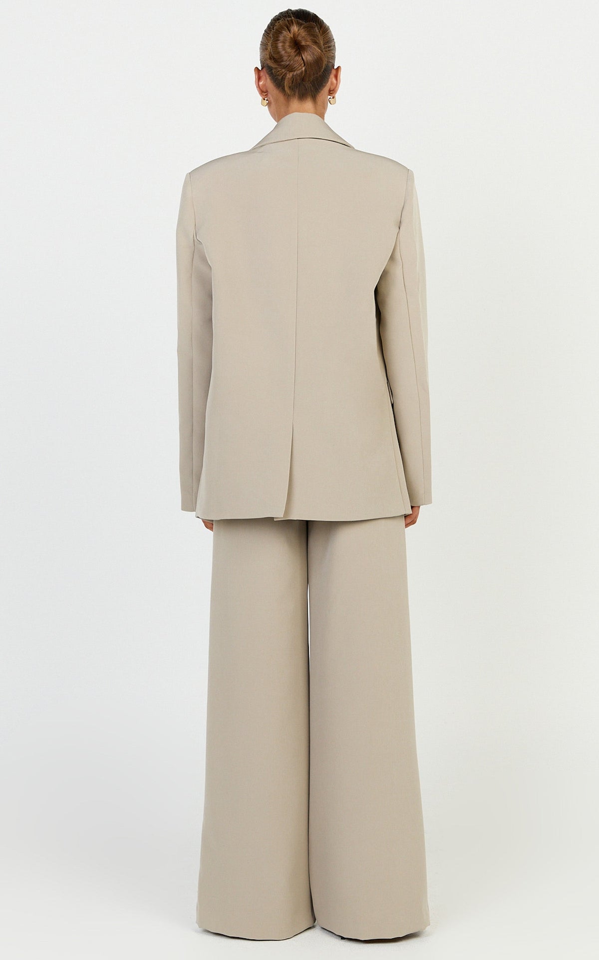 Selena Blazer - Oversized Single Breasted Blazer in Neutral