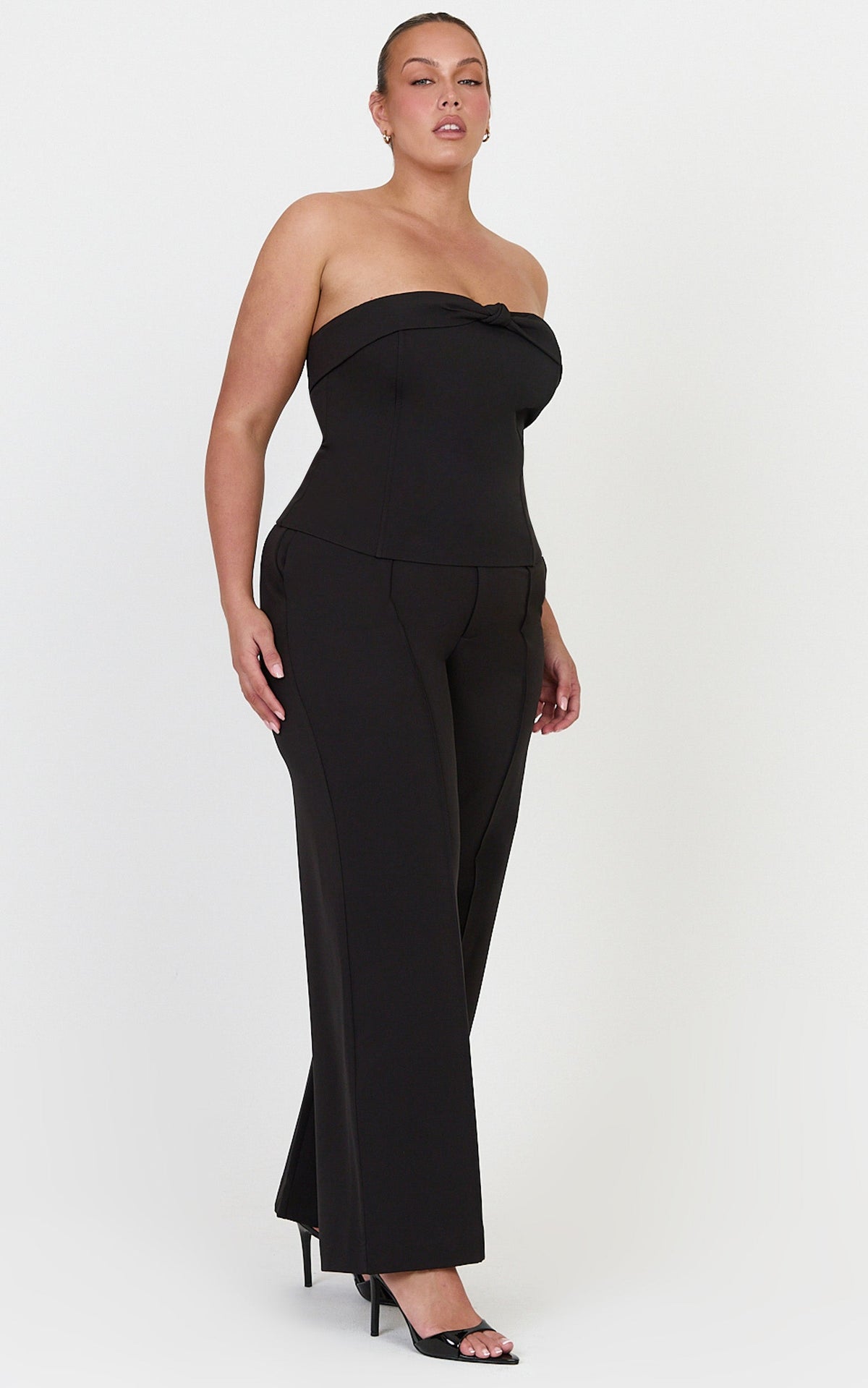 Rosalind Pants - Wide Leg Tailored Pants in Black