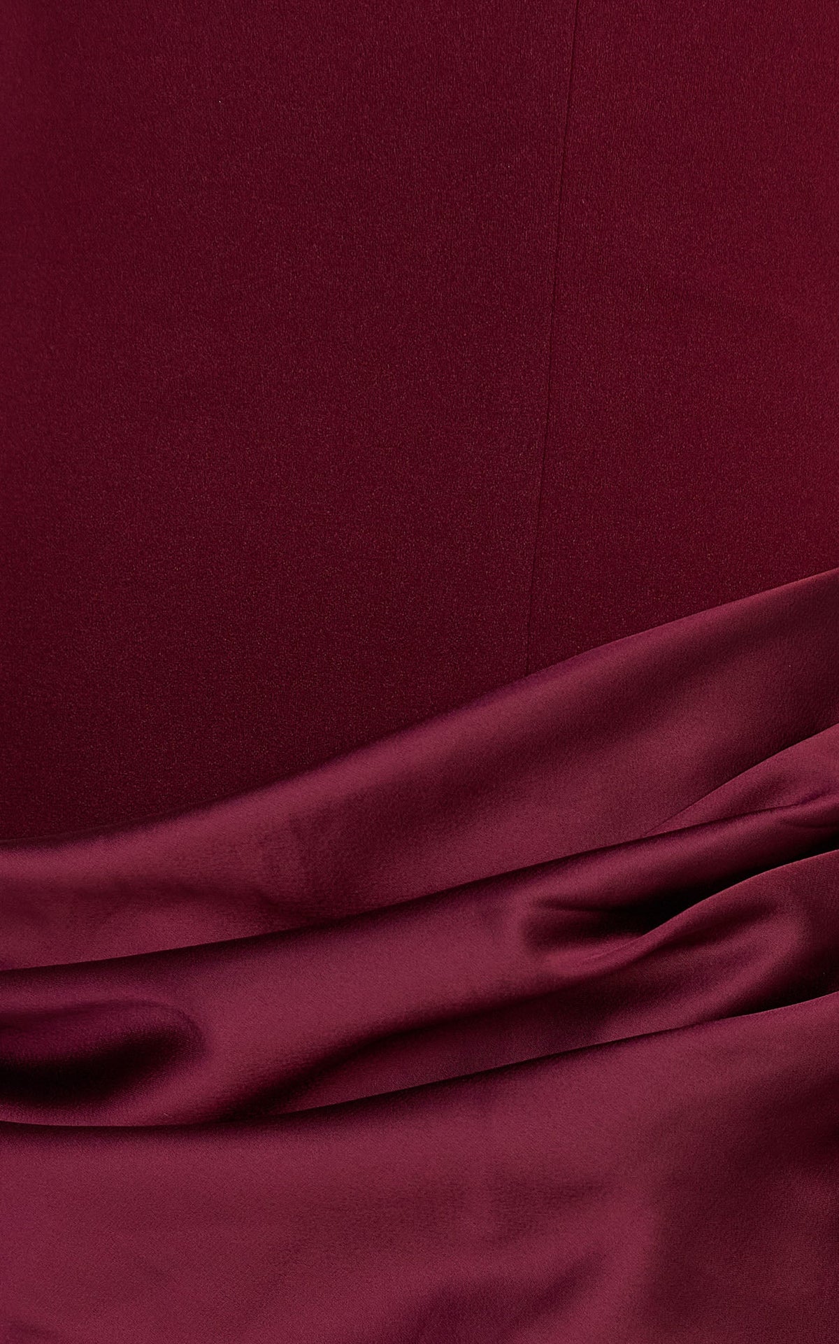 Coralie Mini Dress - Contrast Drape Skirt Halter Dress in Plum