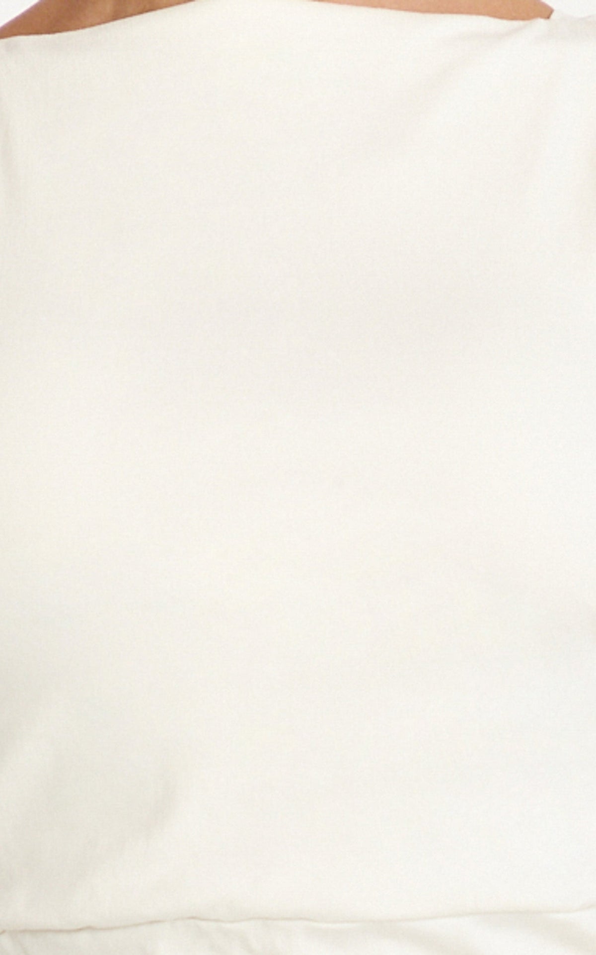 Liora Midi Dress - Boat Neck Side Twist Strap Midi Dress in Ivory