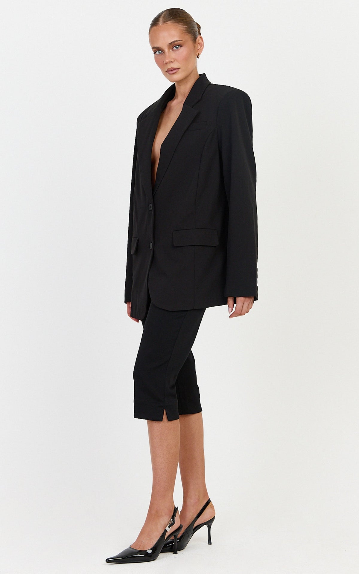 Lorcan Blazer - Oversized Boyfriend Fit Blazer in Black