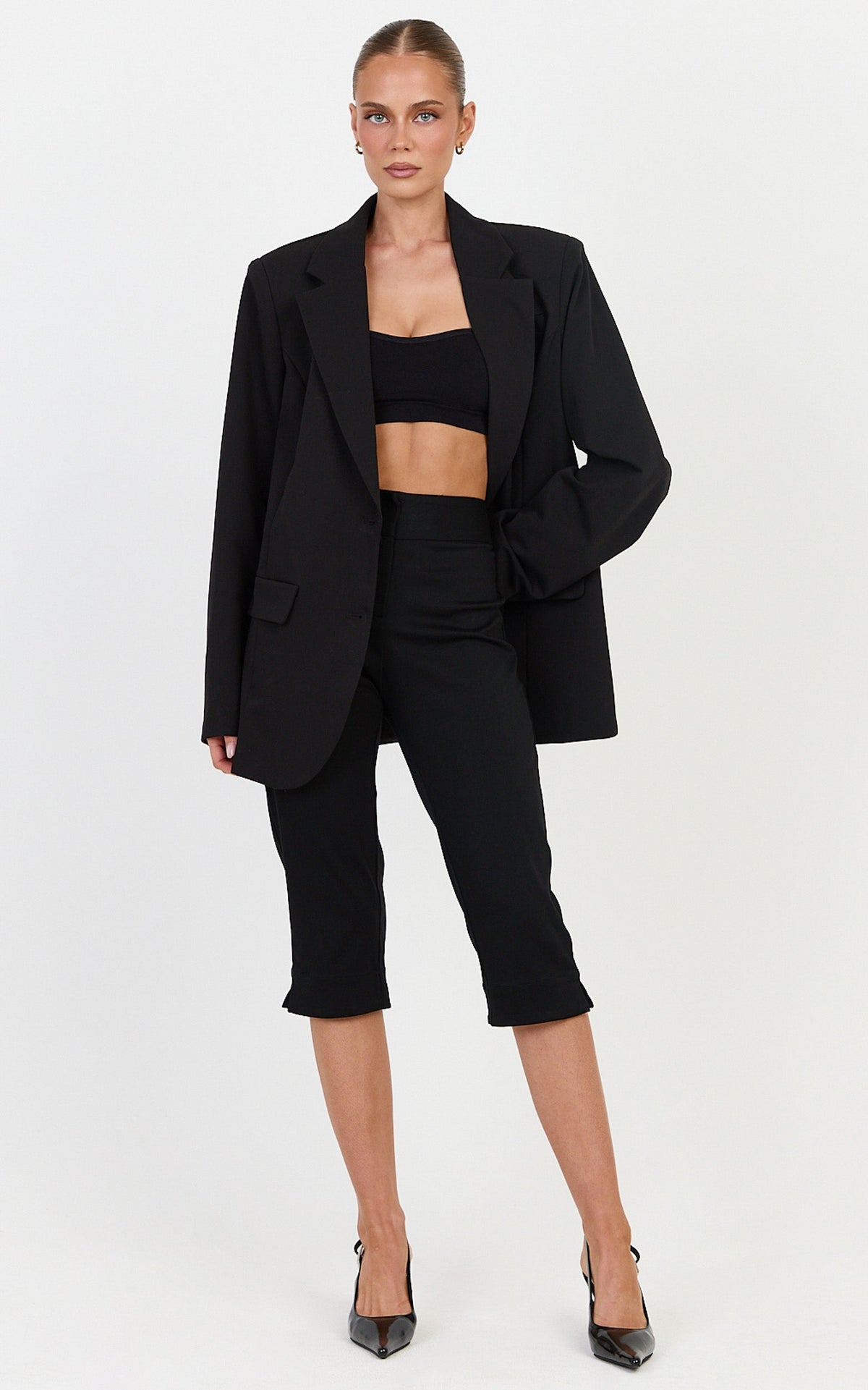 Lorcan Blazer - Oversized Boyfriend Fit Blazer in Black