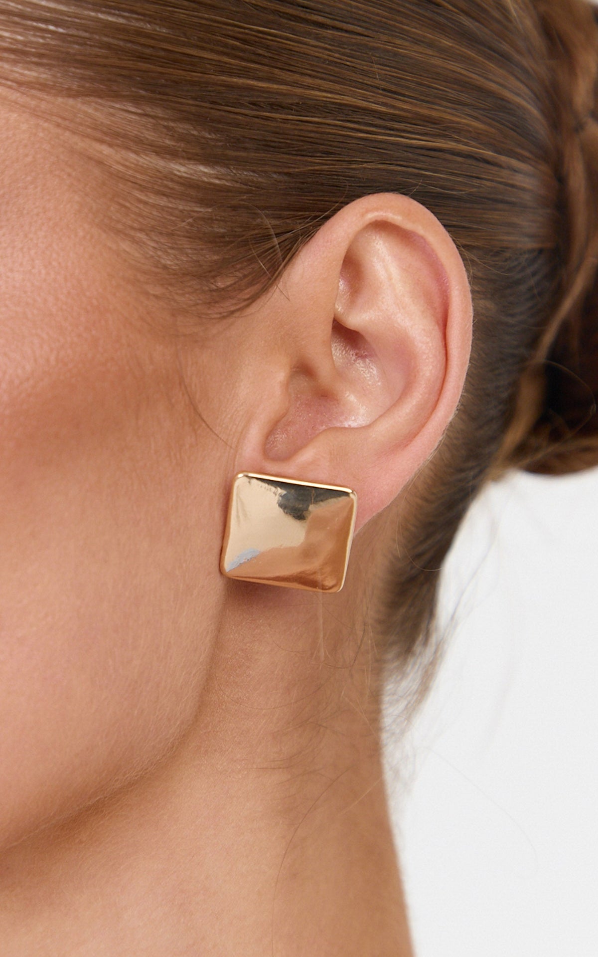 Etta Earrings - 2 Pack Square Stud Earrings in Gold