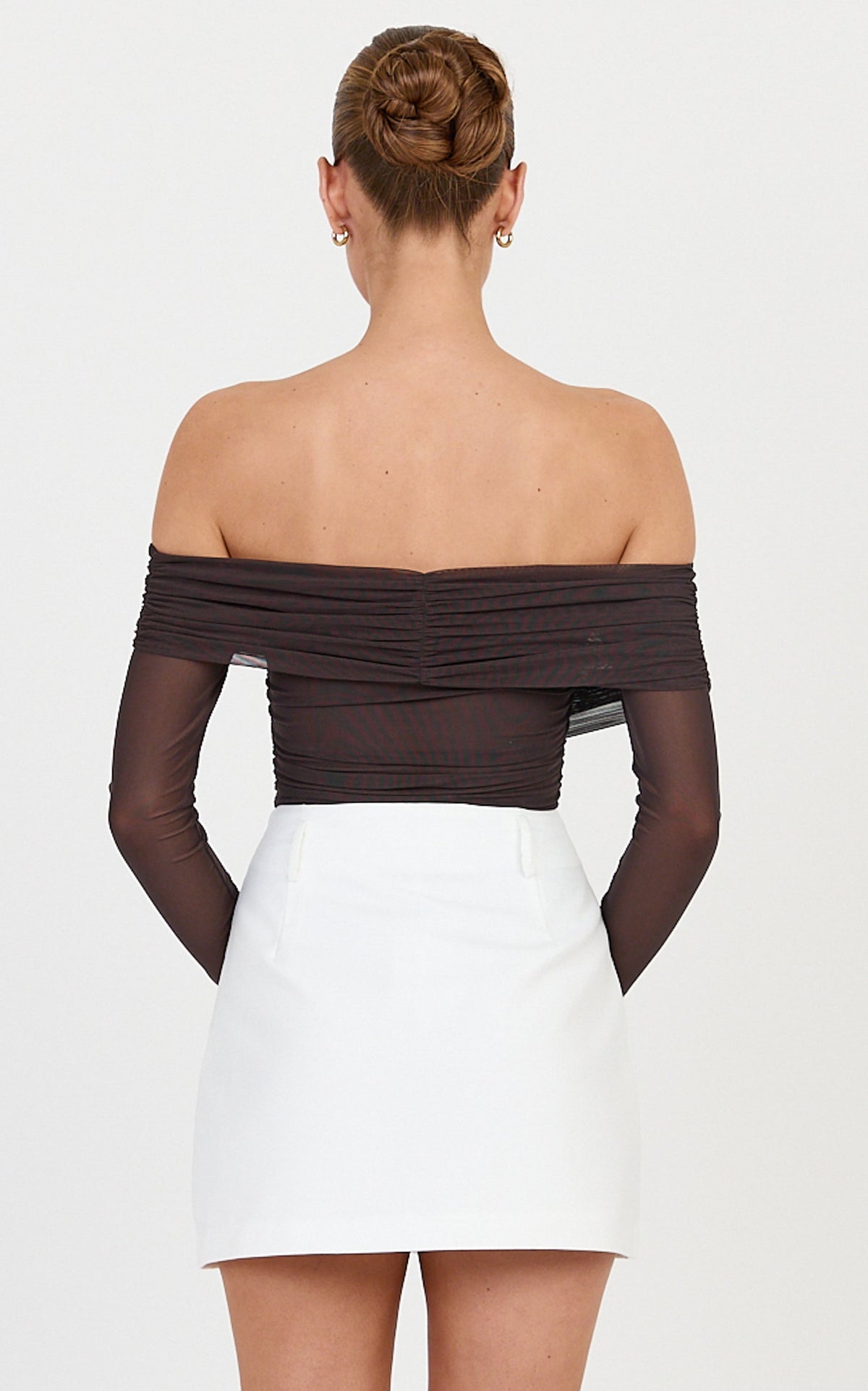 Haidy Skort - Mid Waisted Tailored Mini Skort in White