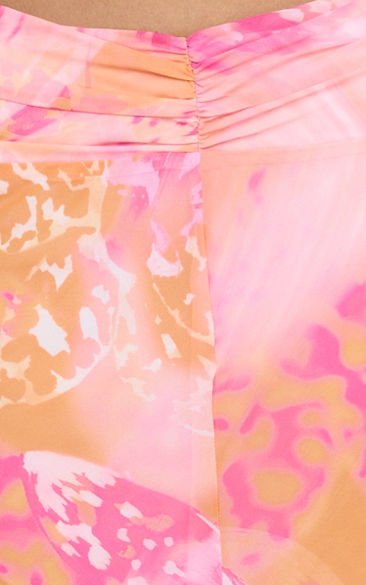 Nova Maxi Skirt - Gathered Waist Skirt in Hot House Orchid Print