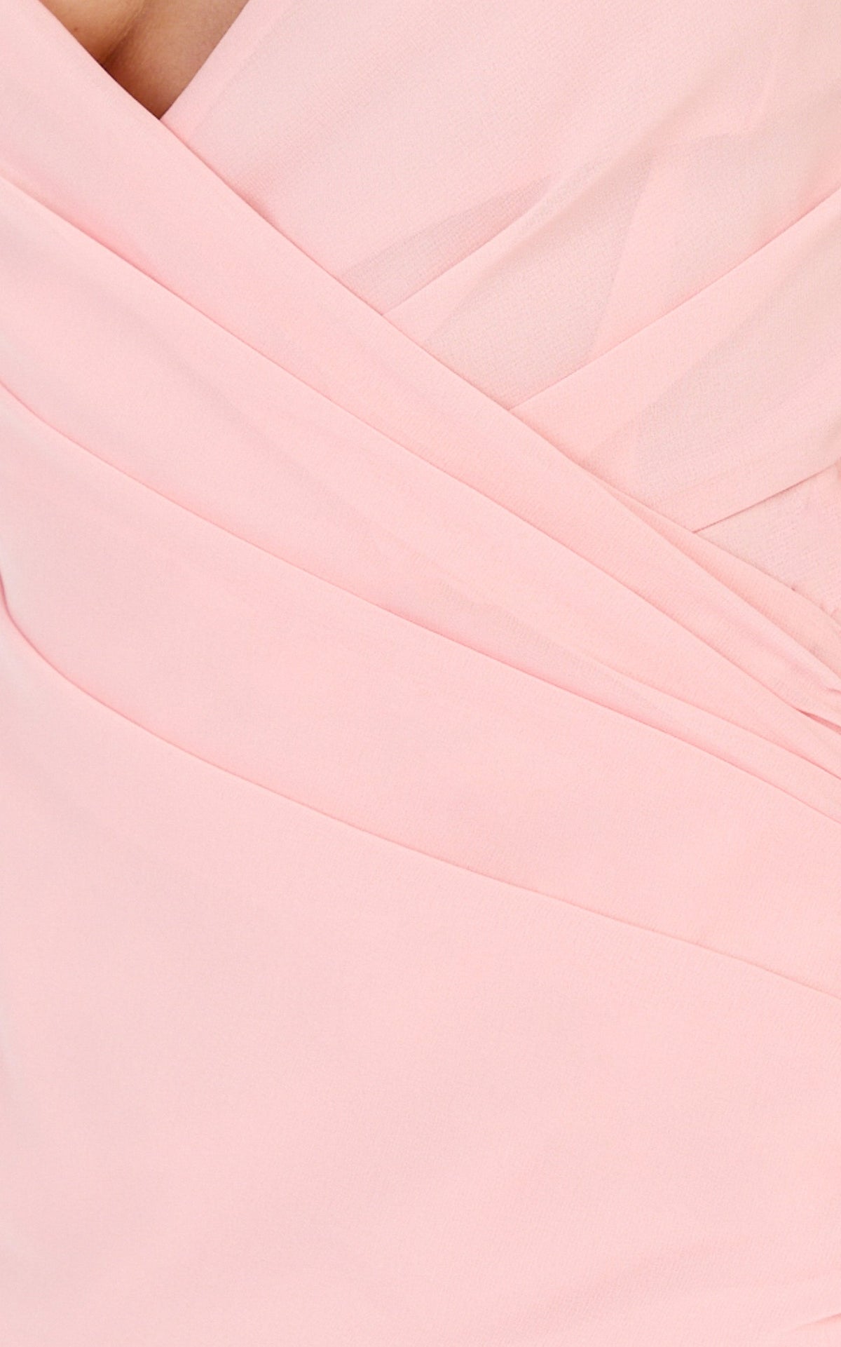 Hillary Maxi Dress - Draped V Neck Low Back Dress in Rose