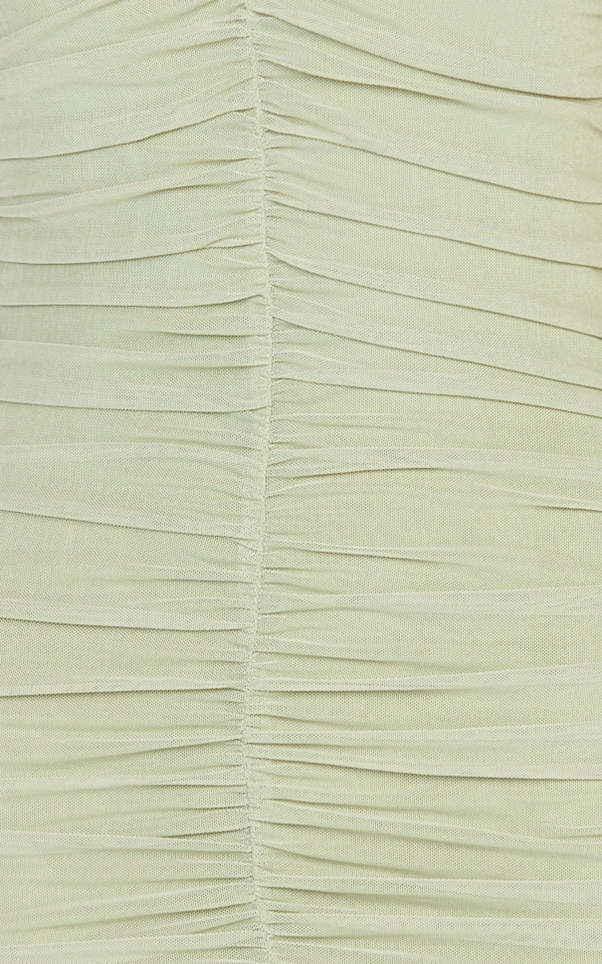 Kori Maxi Dress - Ruched Halterneck Mesh Dress With Racer Back in Sage
