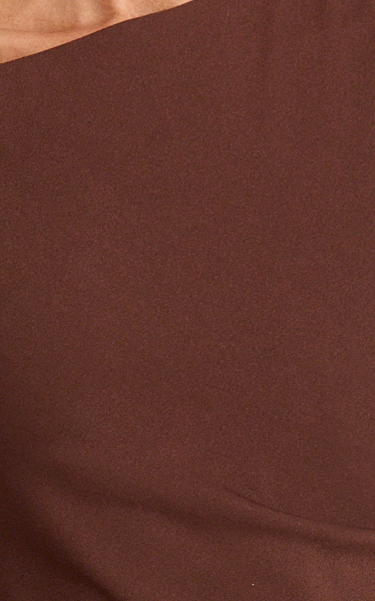 Vilma Mini Dress - One Shoulder Bodycon Dress in Chocolate