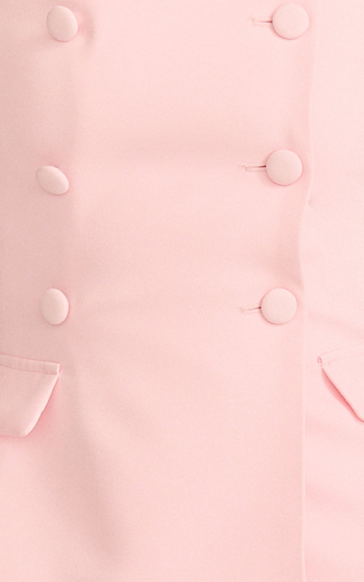 Melissa Top - Sleeveless Double Breasted Vest Top in Baby Pink