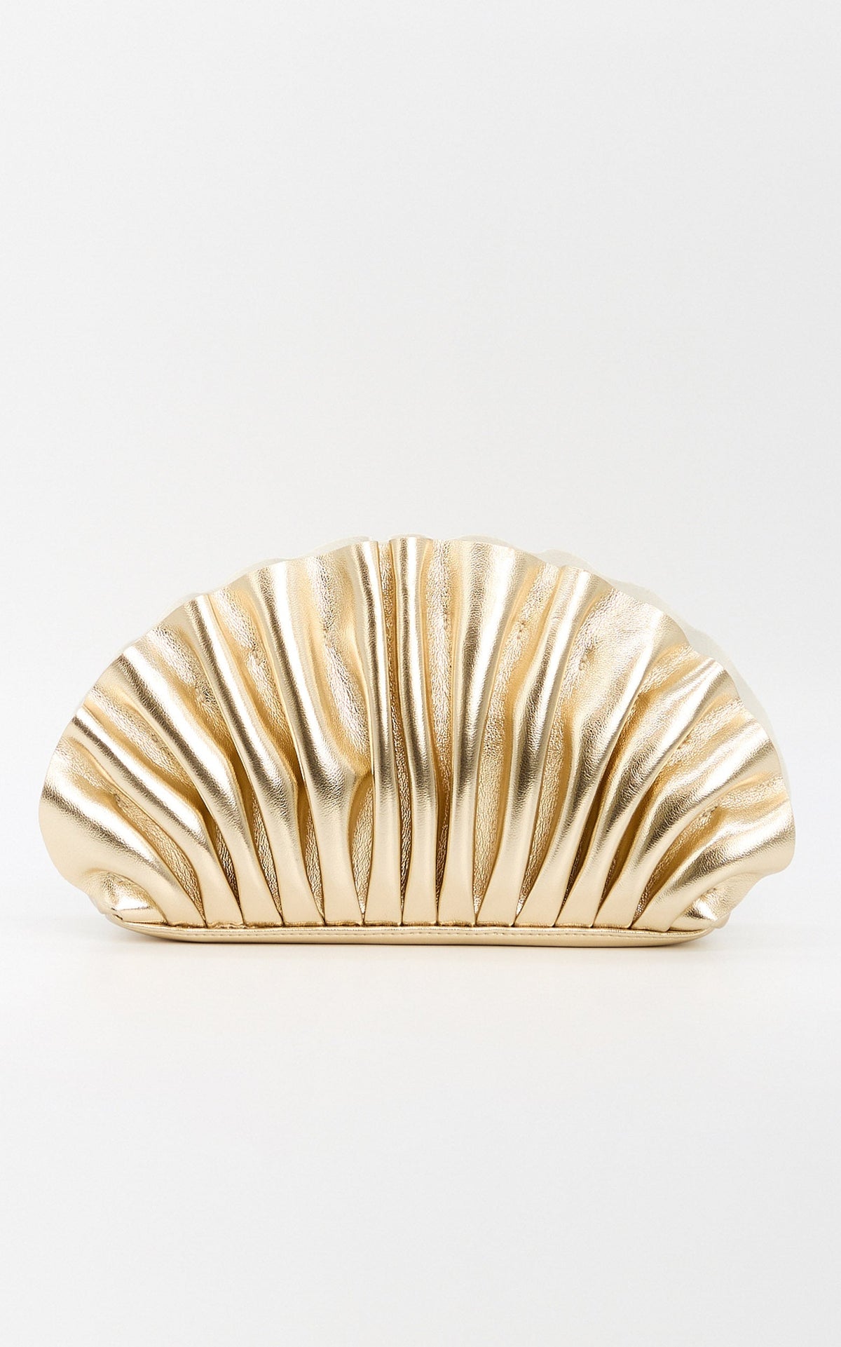 Olga Berg - Hollie Pleated Clutch in Gold
