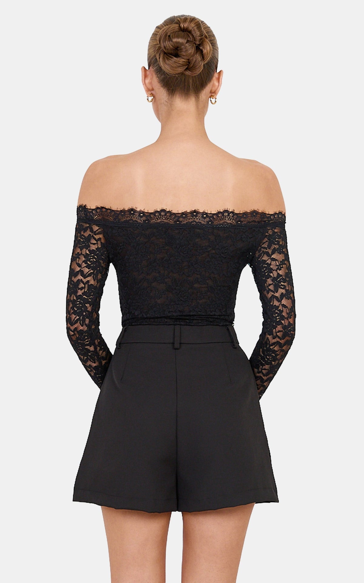 Victoria Shorts - Tailored A Line Shorts in Black