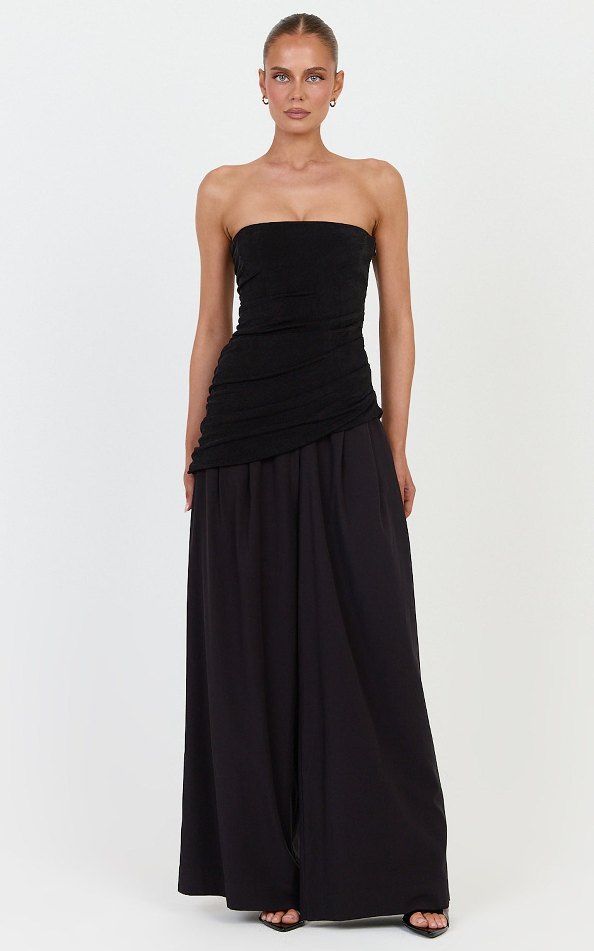 Josephine Pants - High Waist Wide Leg Pants in Black