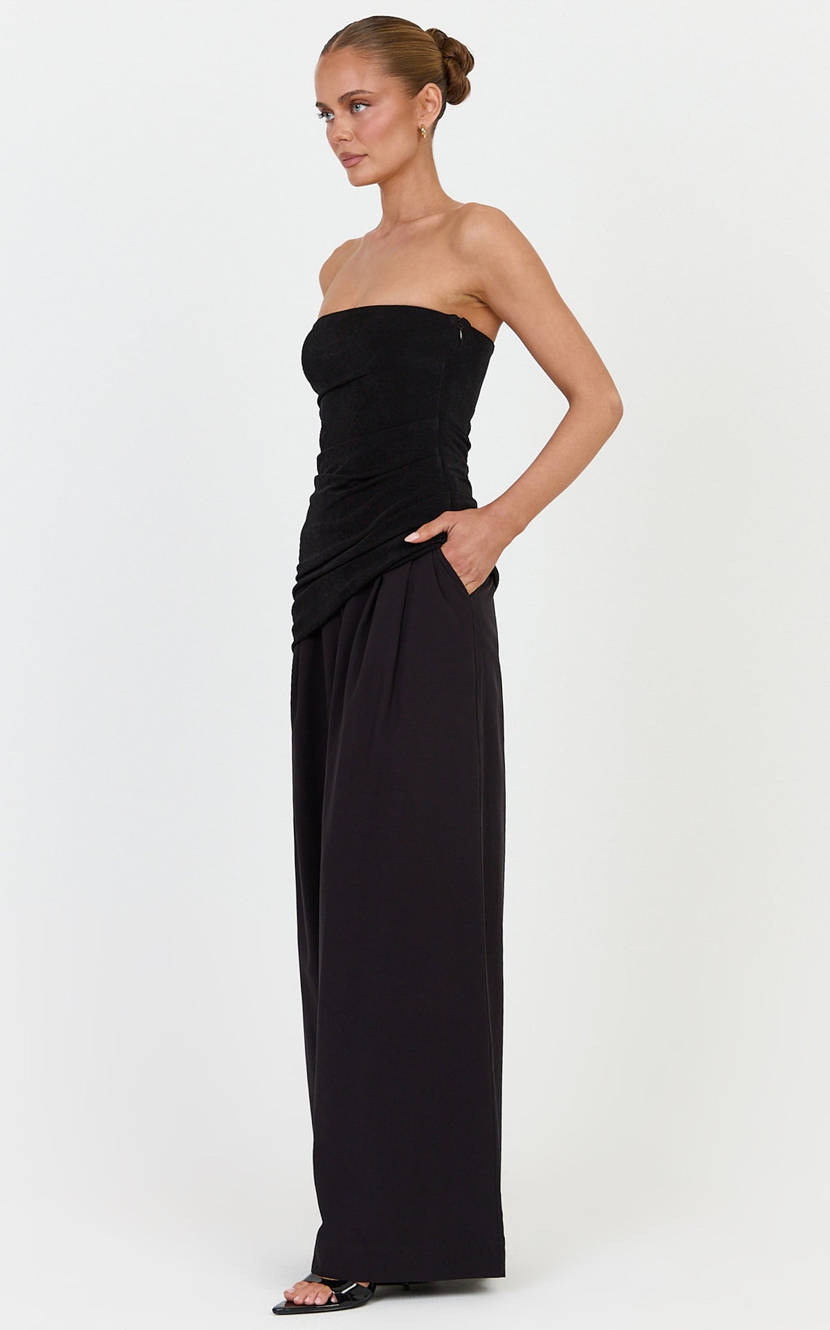 Josephine Pants - High Waist Wide Leg Pants in Black