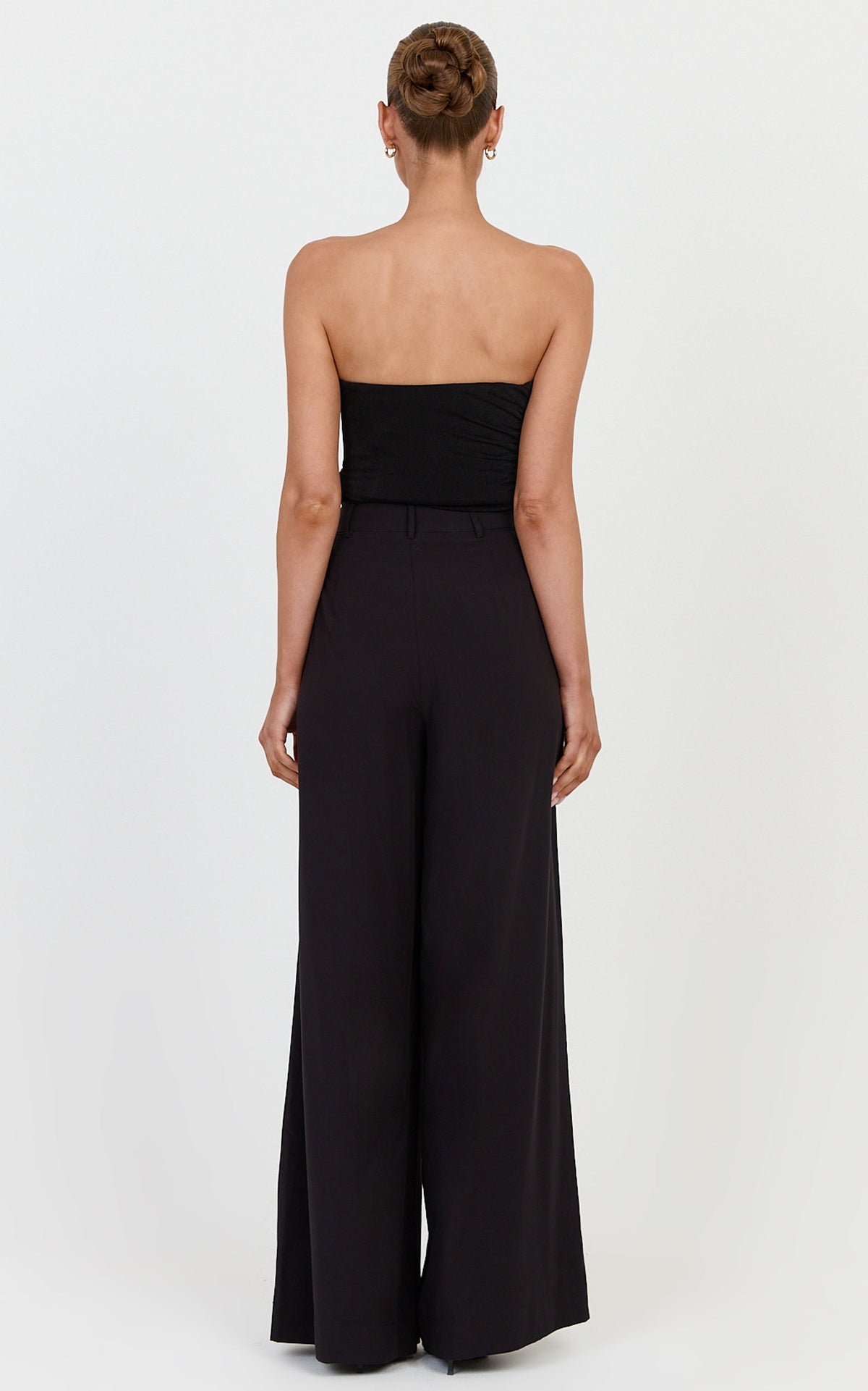 Josephine Pants - High Waist Wide Leg Pants in Black