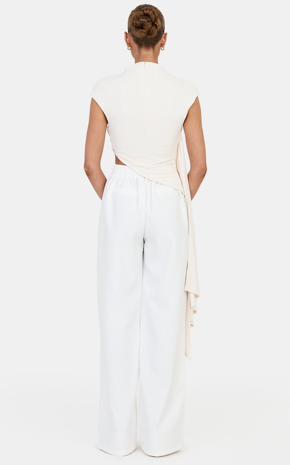 Victoria Pants - Relaxed Tailored Pants in Off White