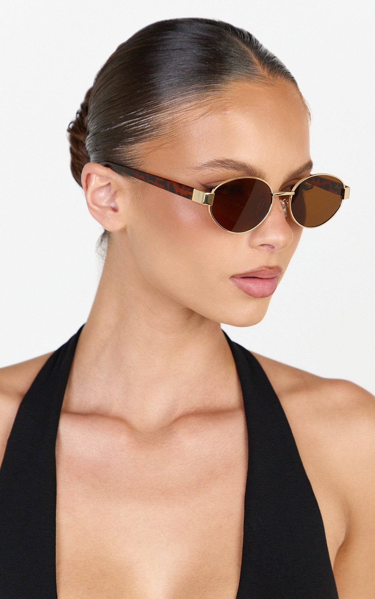 Henrietta Sunglasses - Round Sunglasses in Gold