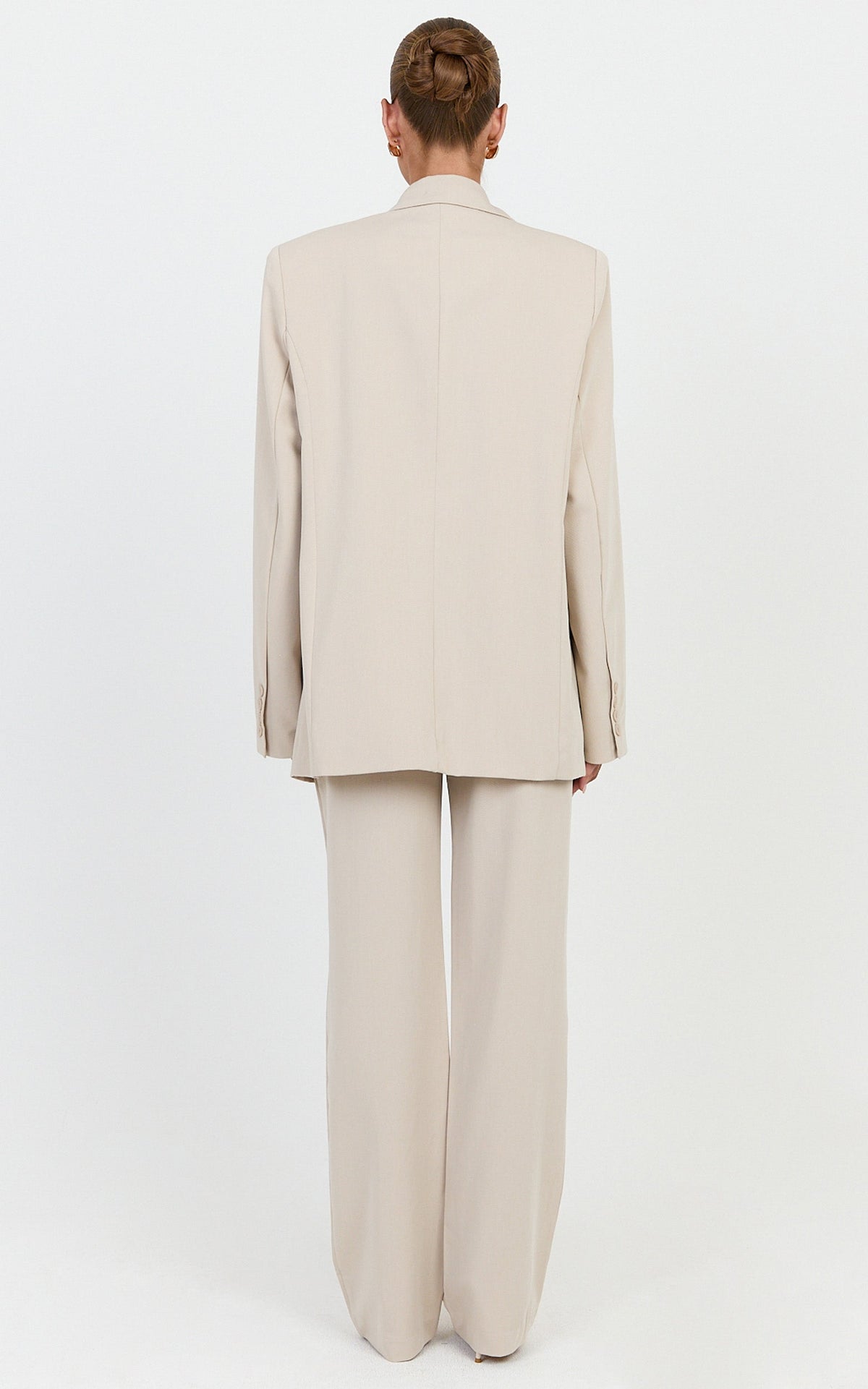 Lorcan Blazer - Oversized Boyfriend Fit Blazer in Stone