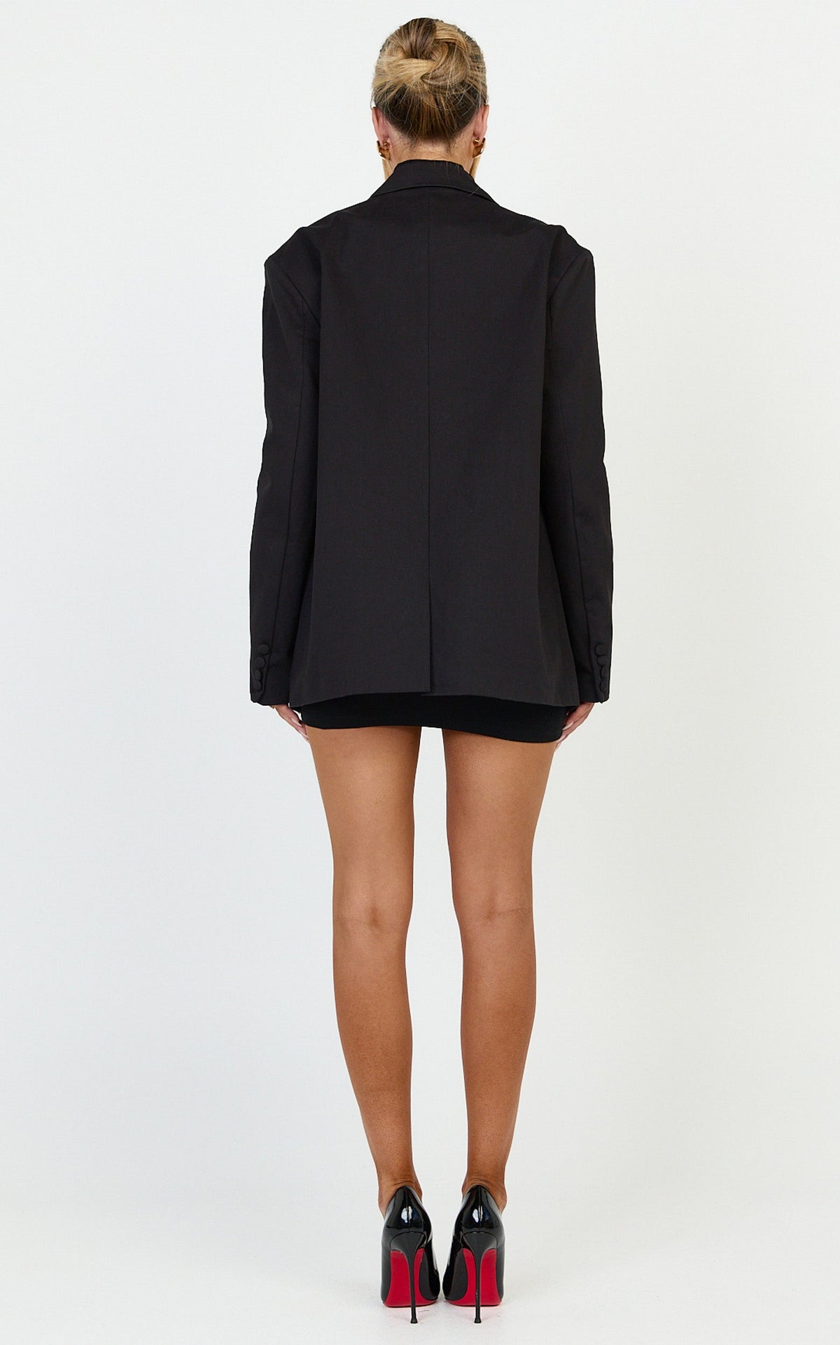 Virginia Jacket - Oversized Double Breasted Blazer in Black