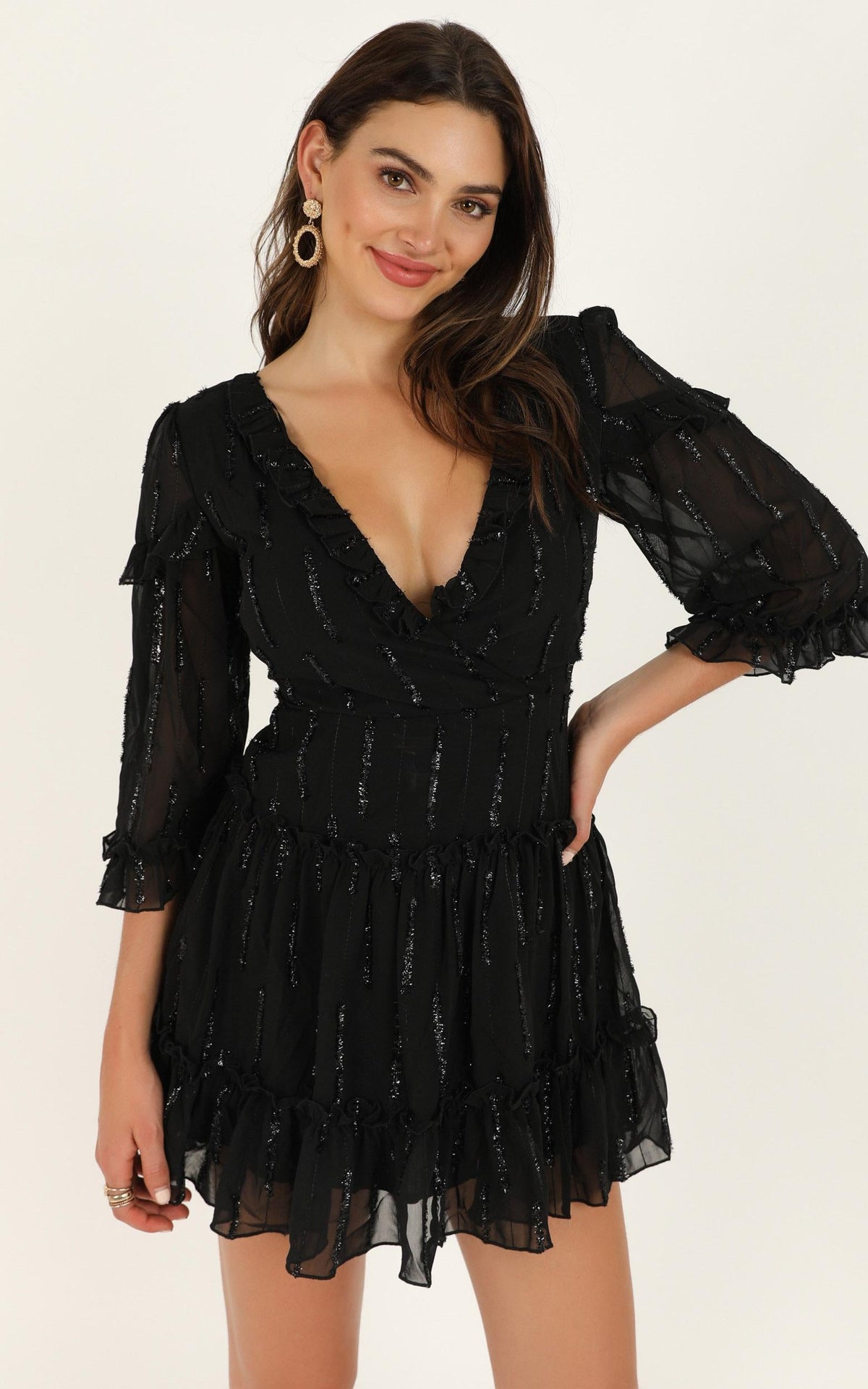 Plunge Stick On Bra in Black