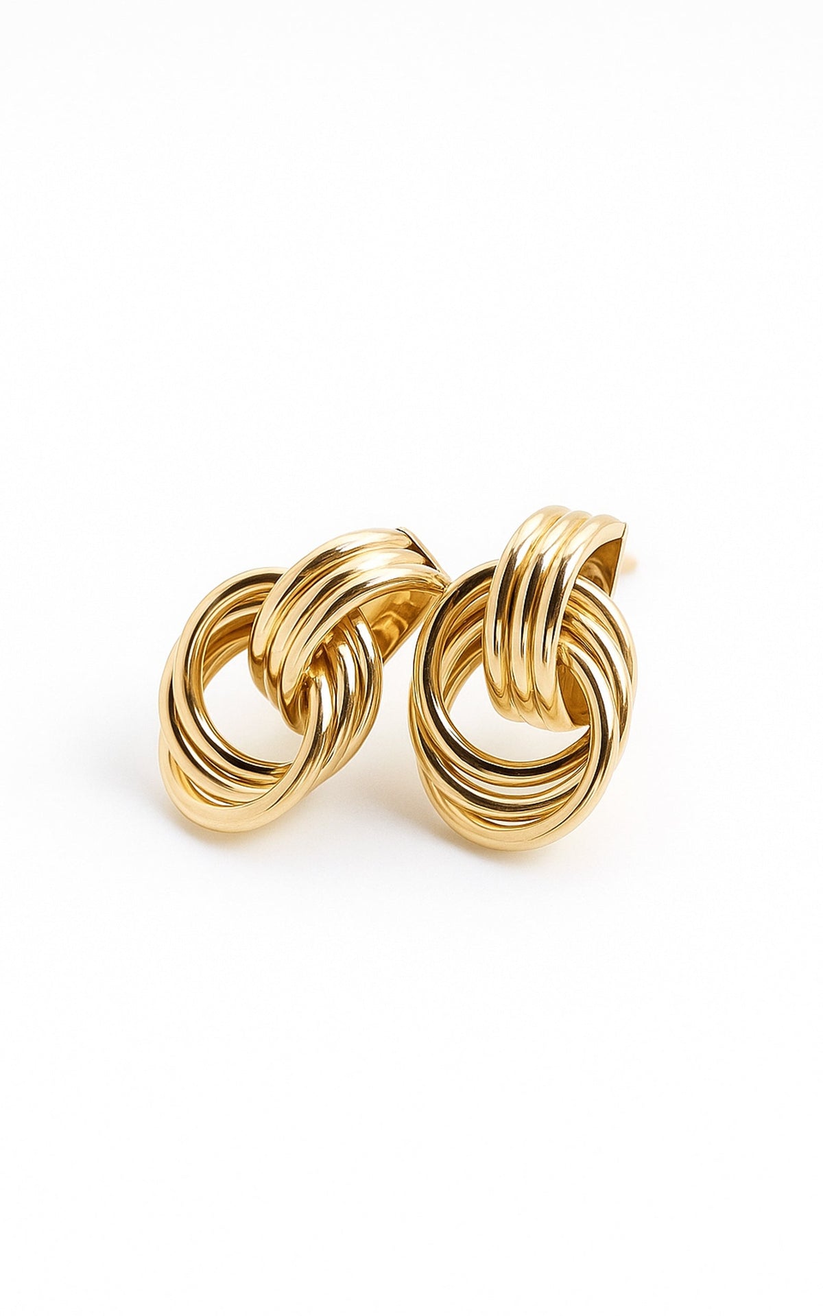 Fabienne Earrings - Double Hoop Earrings in Gold