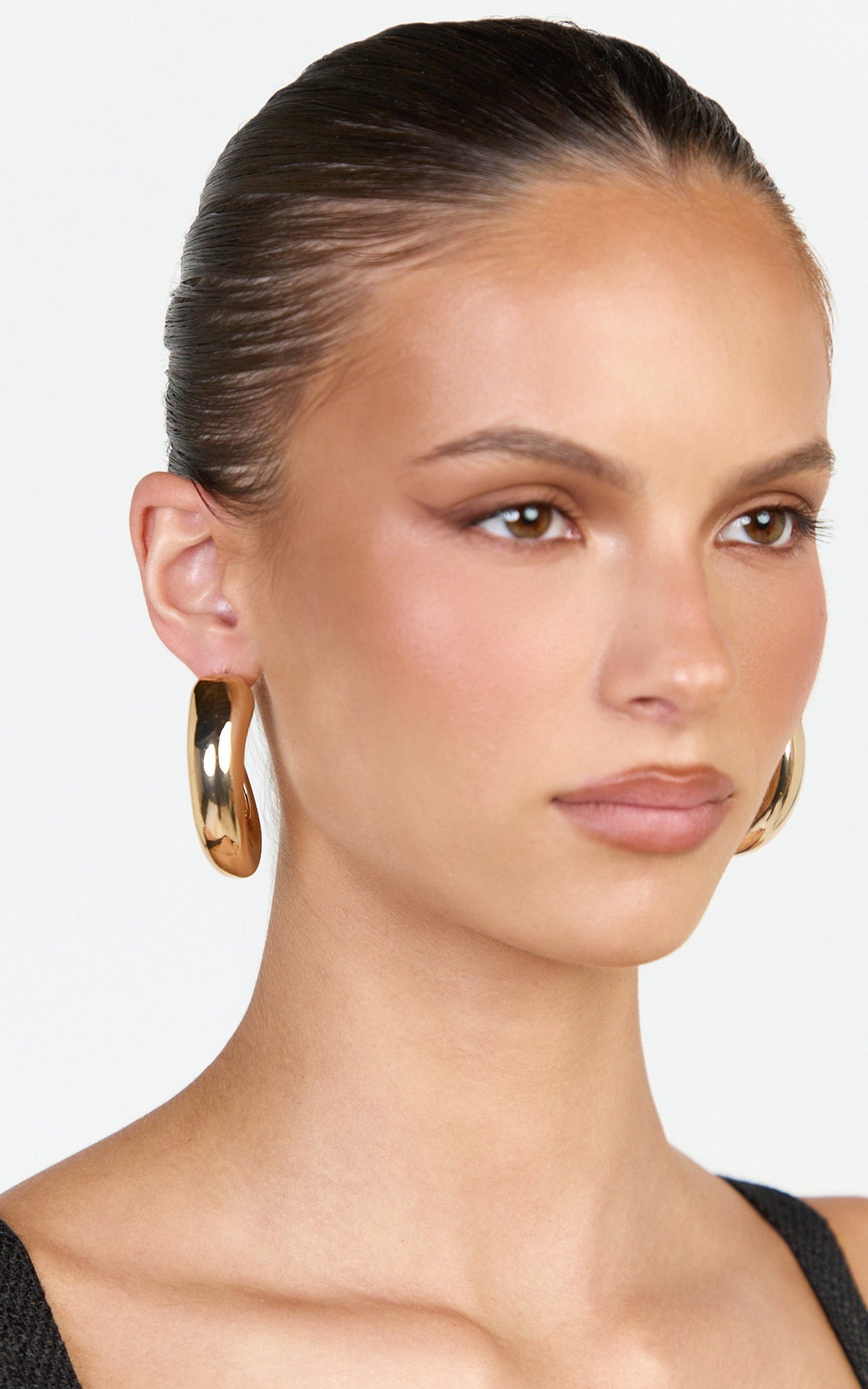 Sanya Earrings - Chunky Hoop Earrings in Gold