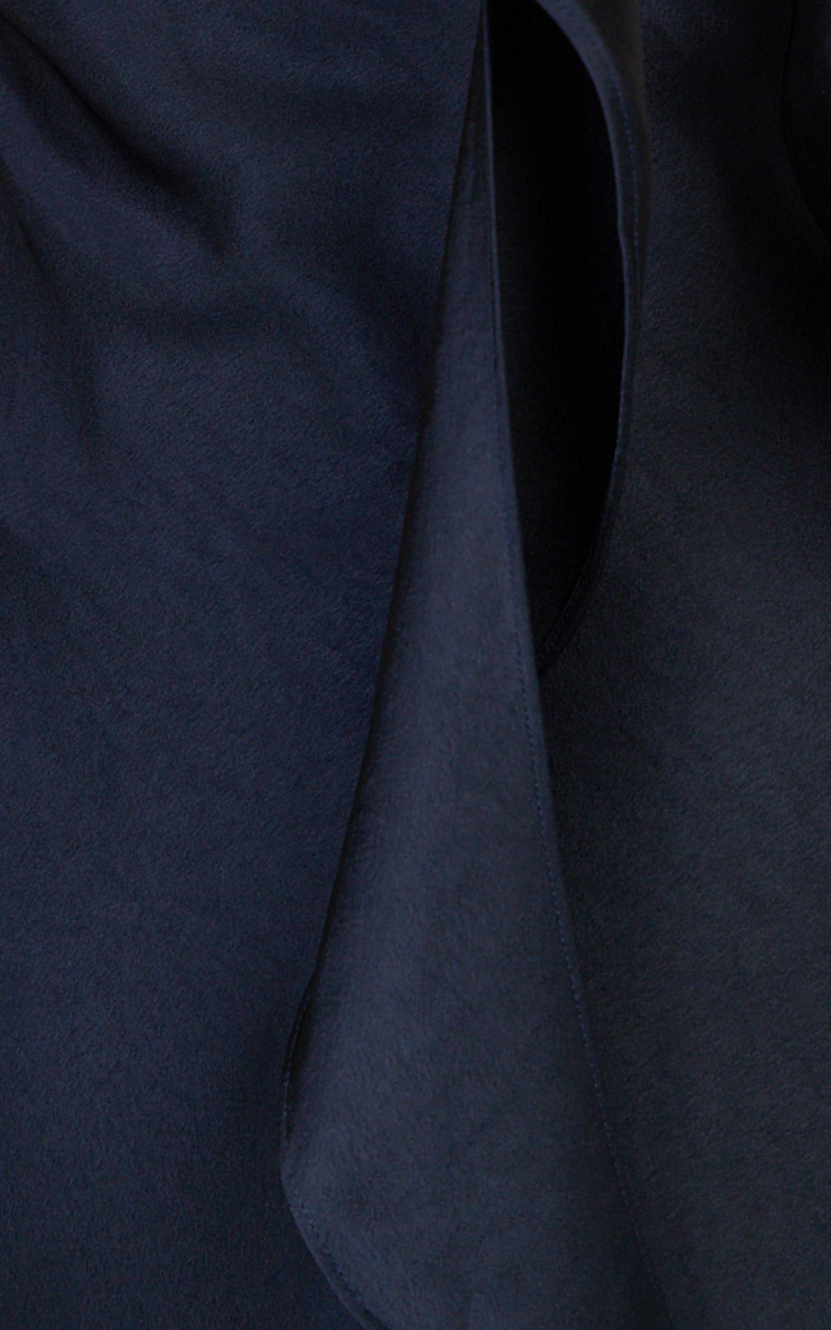 Calix Midi Dress - One Shoulder Slip Dress in Navy