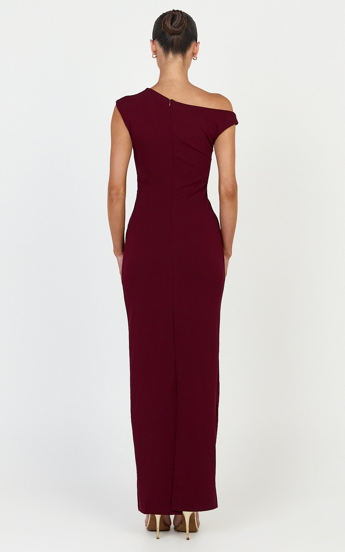 Genie Maxi Dress - Off The Shoulder Dress in Wine