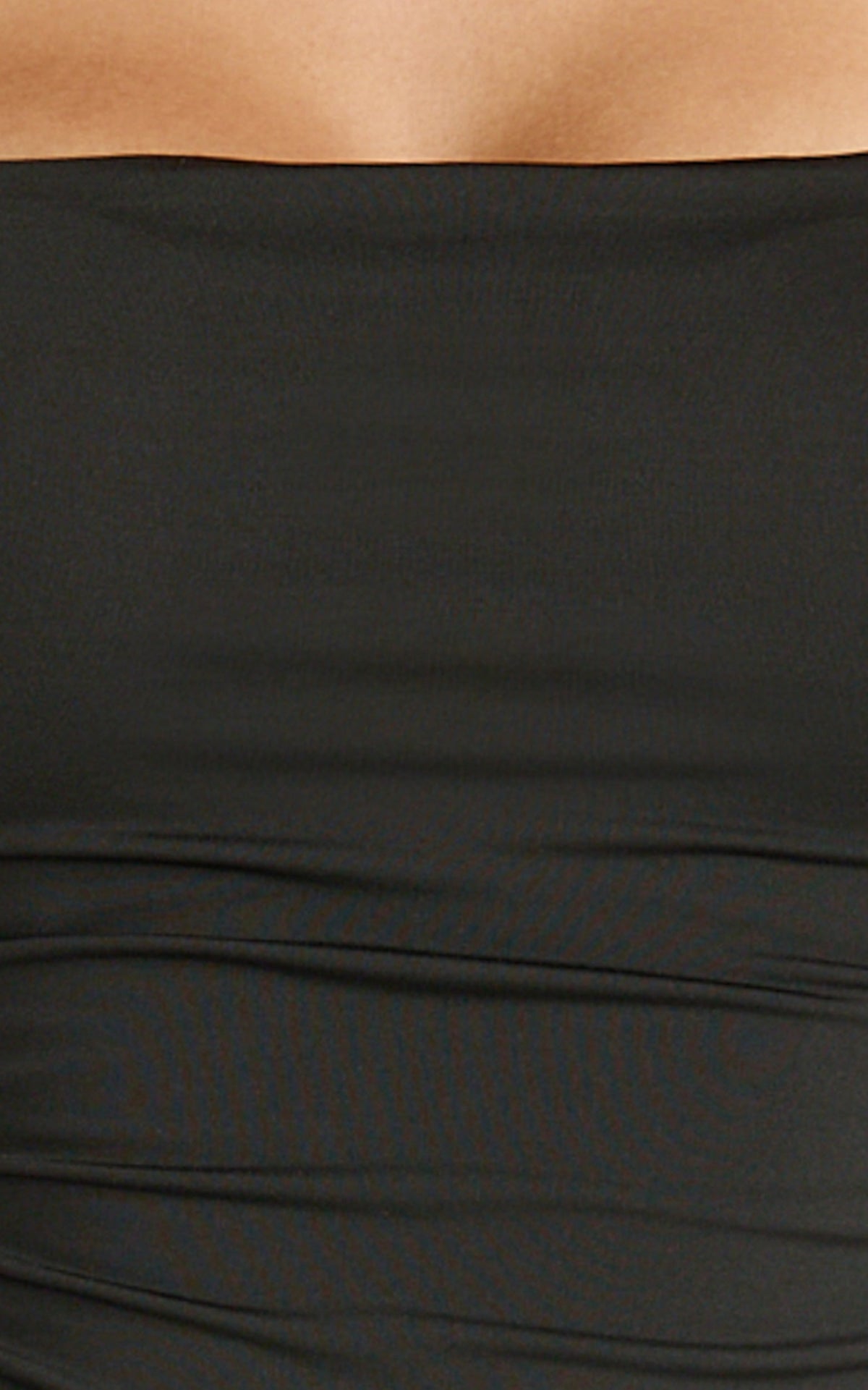 Seraphina Top - Square Neck Gathered Waist Top in Black