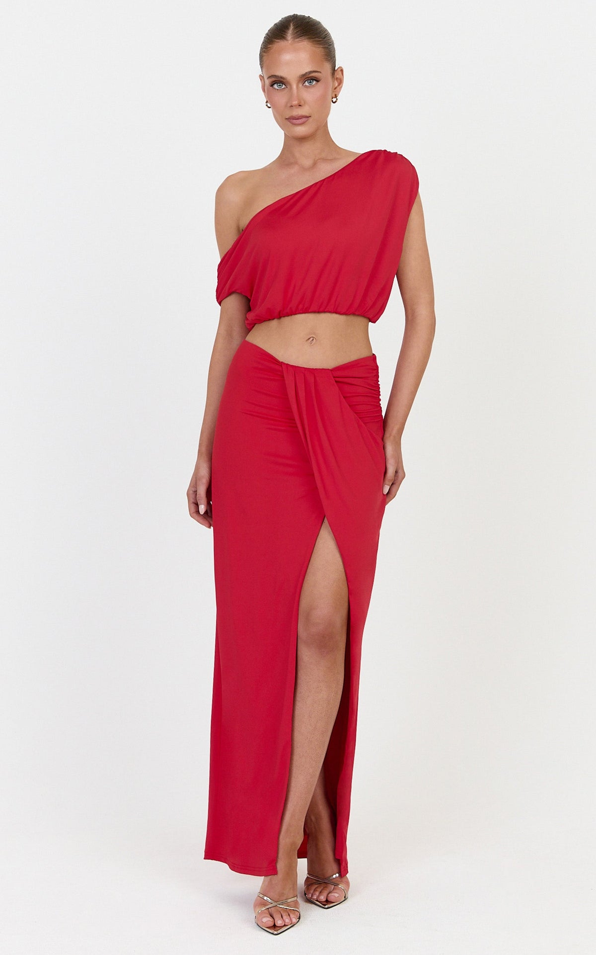 Rafaela Top - Off The Shoulder Top in Red
