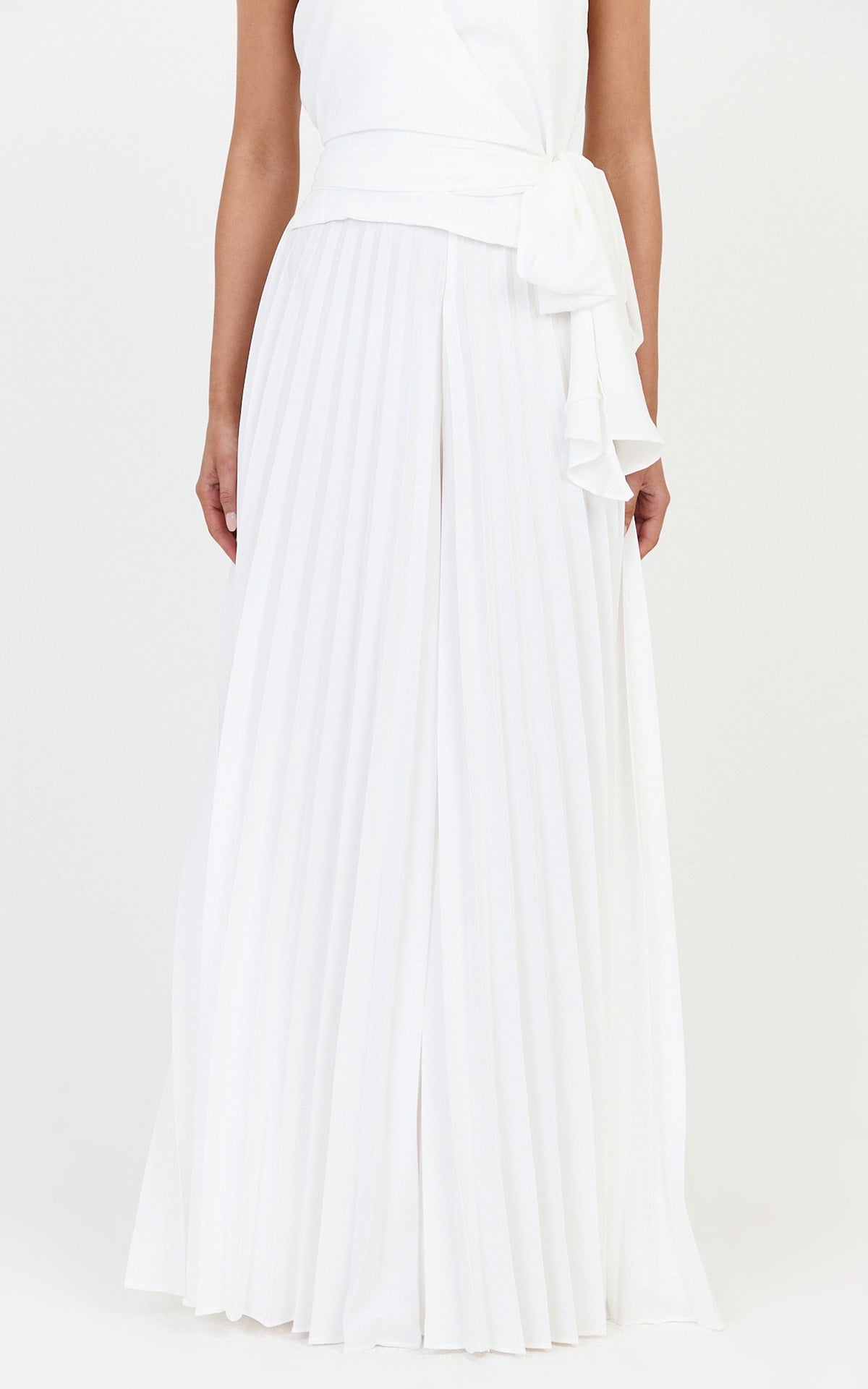 Valentina Pants - Pleated Wide Legged Pants in Off White