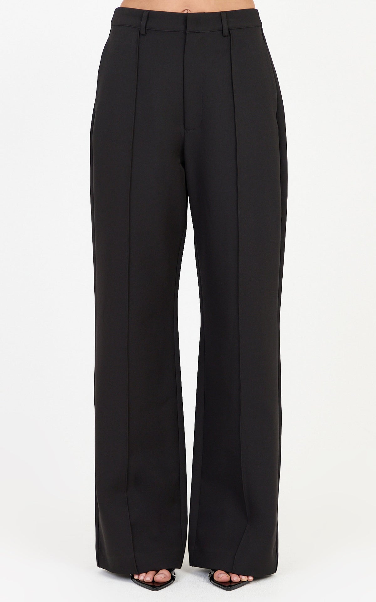 Rosalind Pants - Wide Leg Tailored Pants in Black