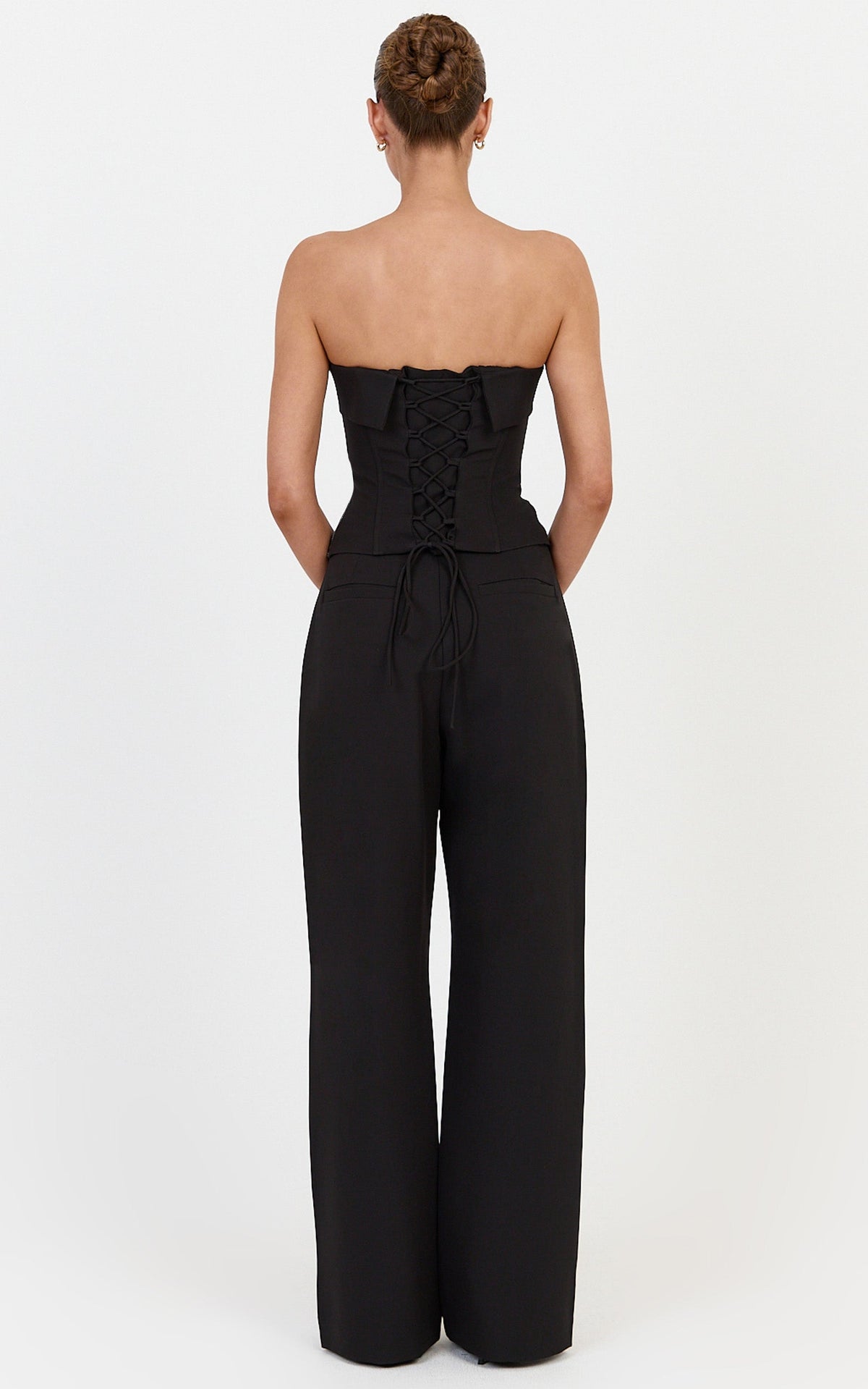 Rosalind Pants - Wide Leg Tailored Pants in Black