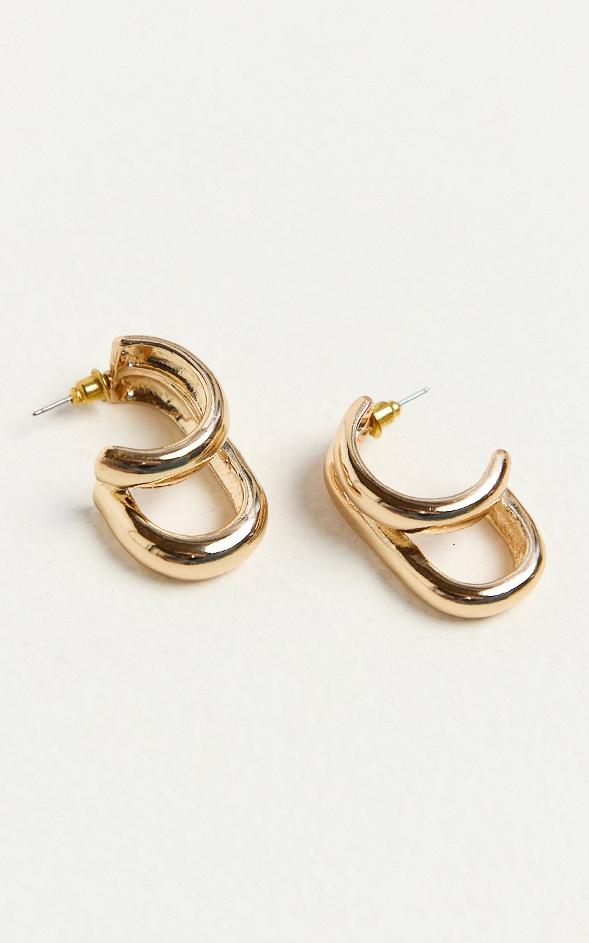 Eileen Earrings - Double Hoop Earrings in Gold