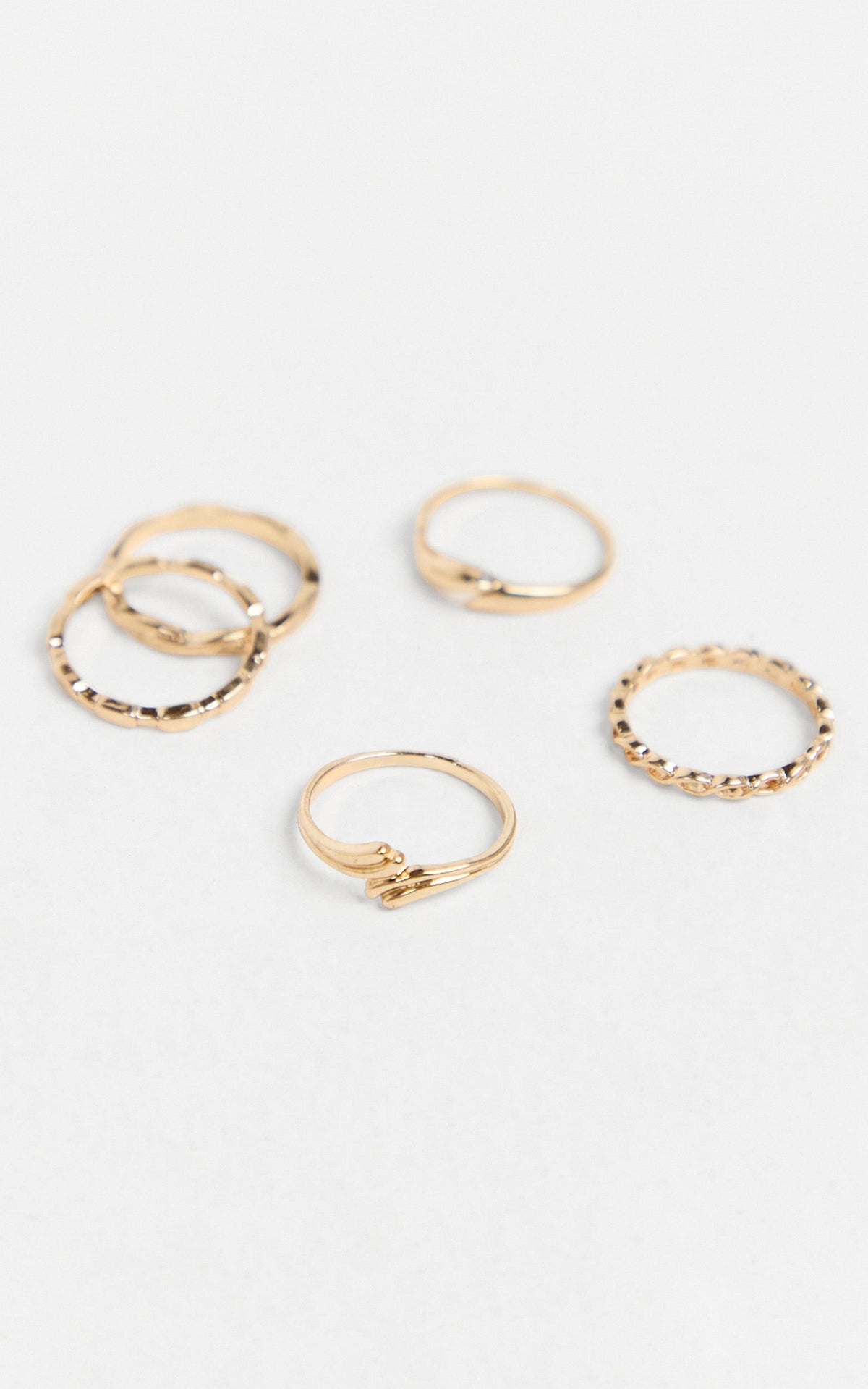 Idris 5 Pack Rings in Gold