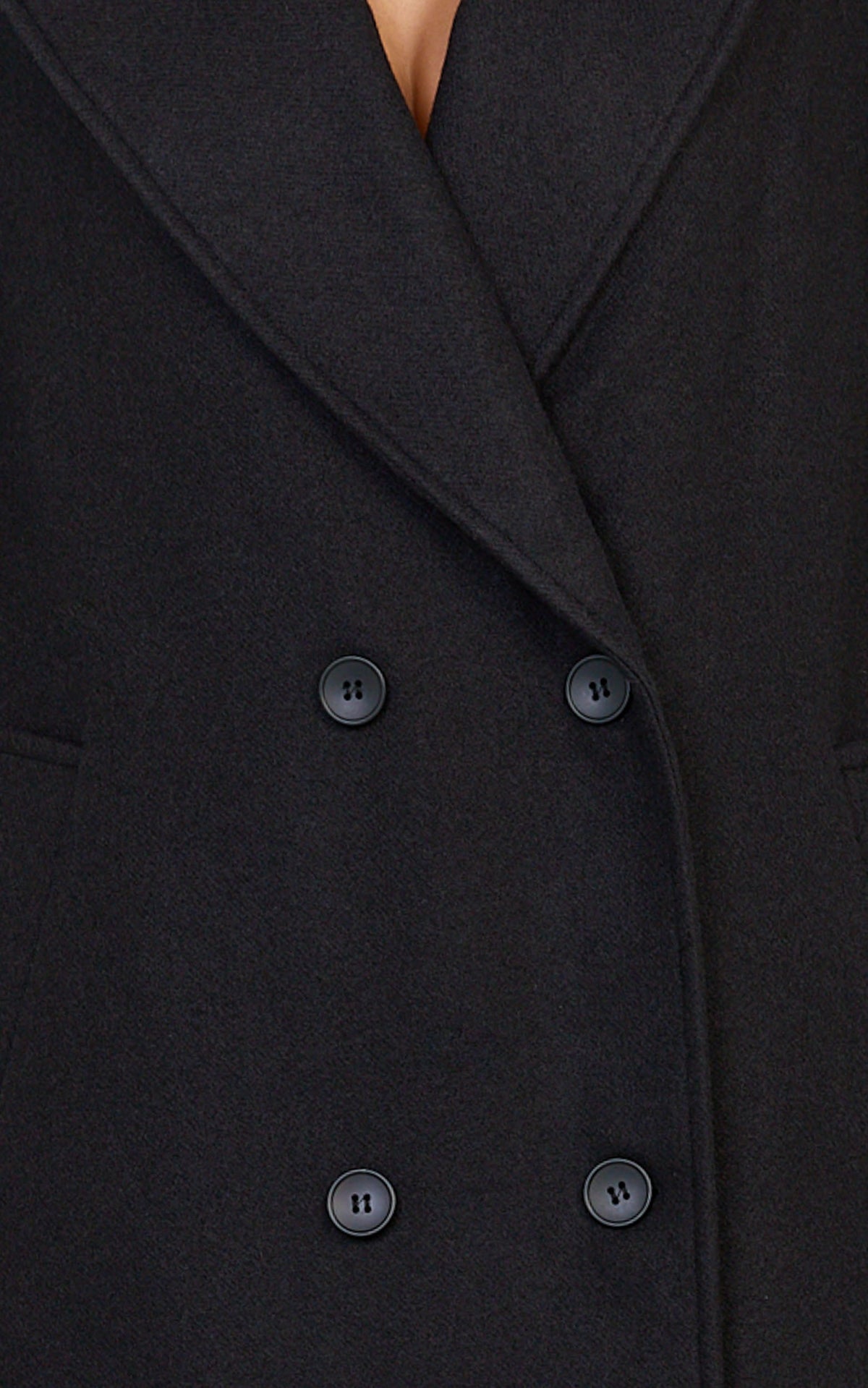 Eloise Coat - Oversized Longline Tailored Coat in Black