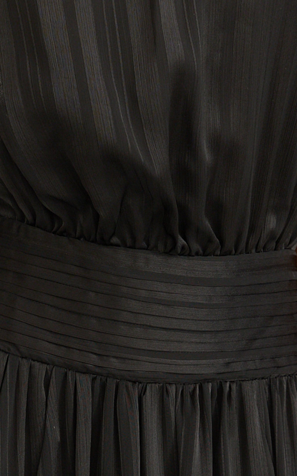 Mirabelle Maxi Dress - Scarf Neck Backless High Low Dress in Black