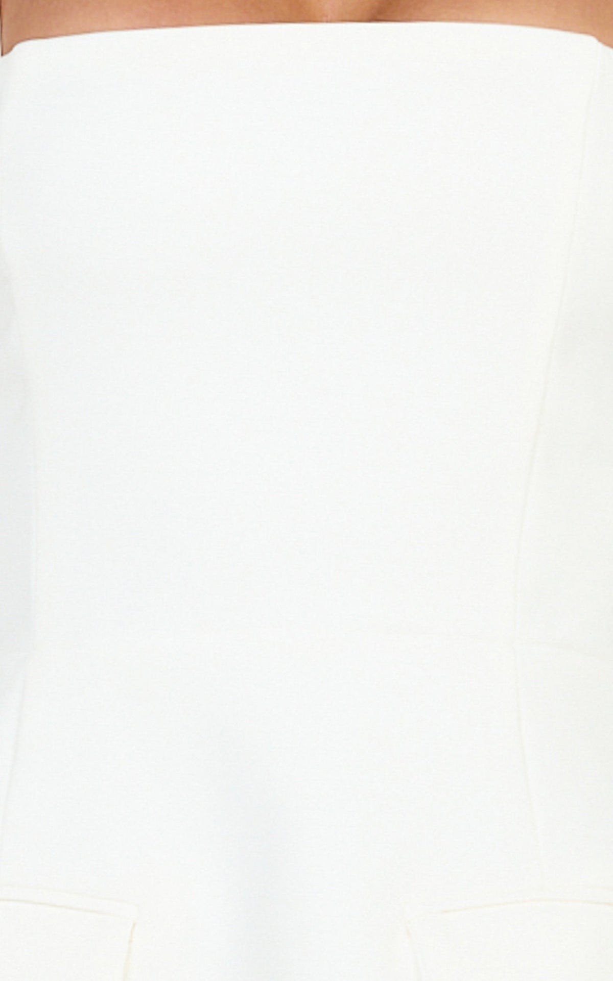 Katia Mini Dress - Strappy Corset A Line Dress in White