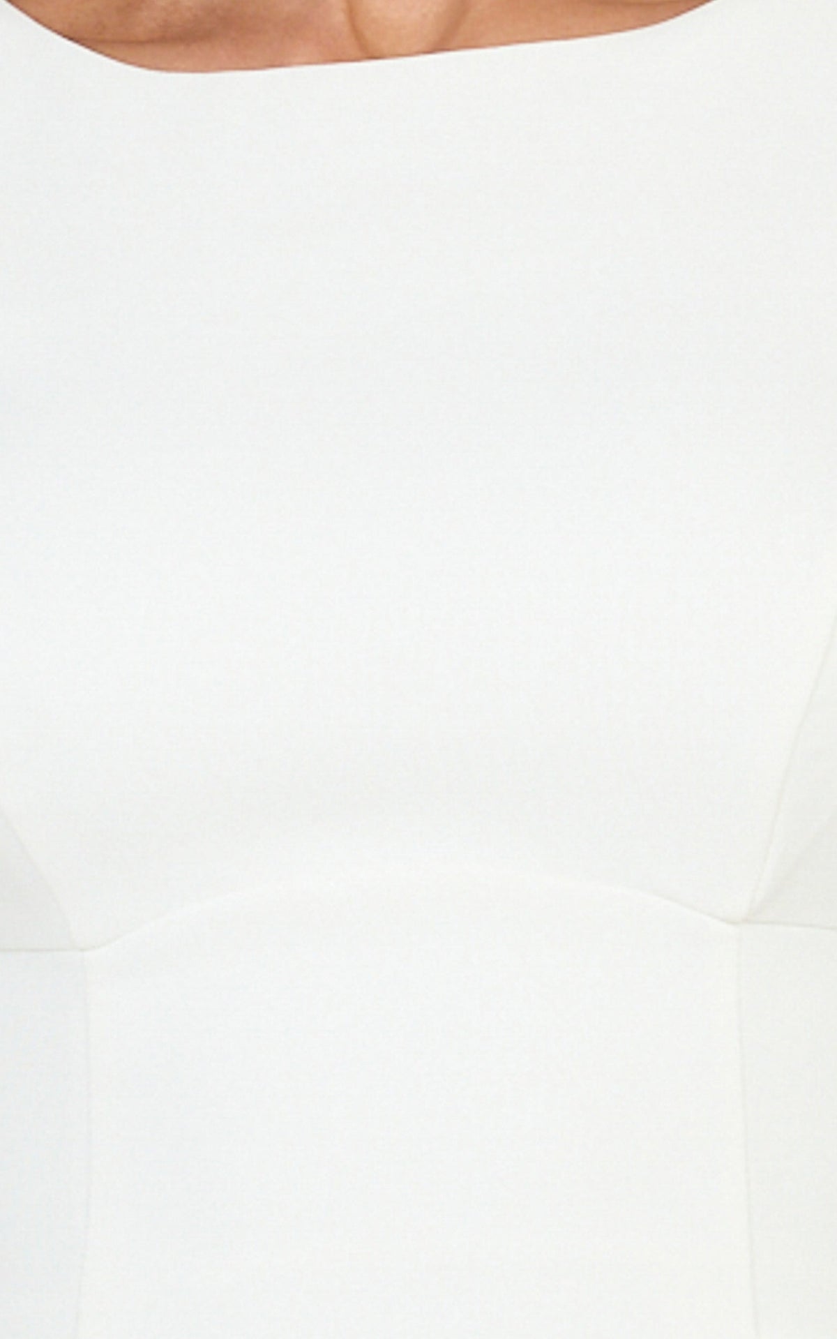Freddie Mini Dress - Boat Neck Fit and Flare Dress in White