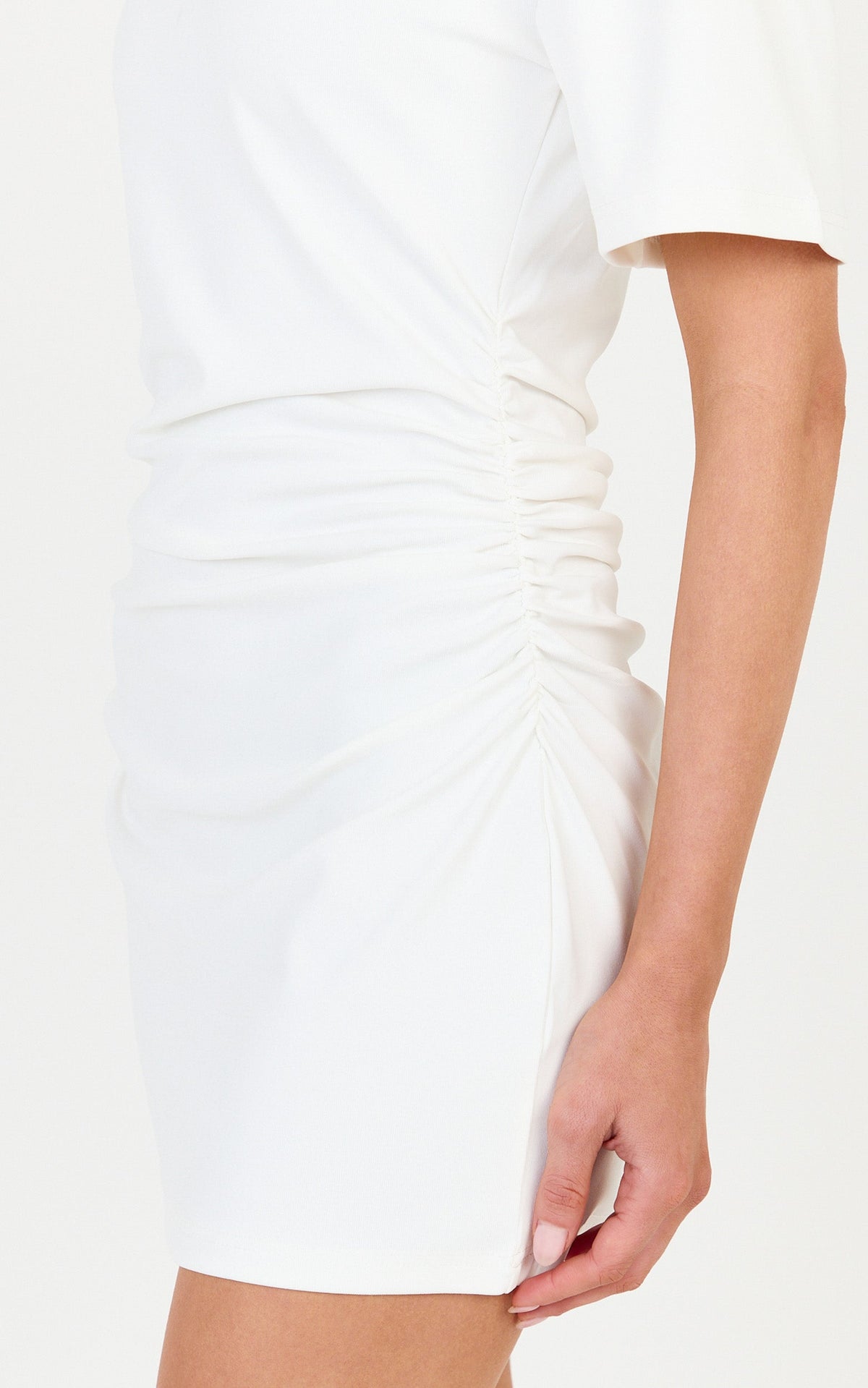 Aloha Mini Dress - T Shirt Dress in Off White